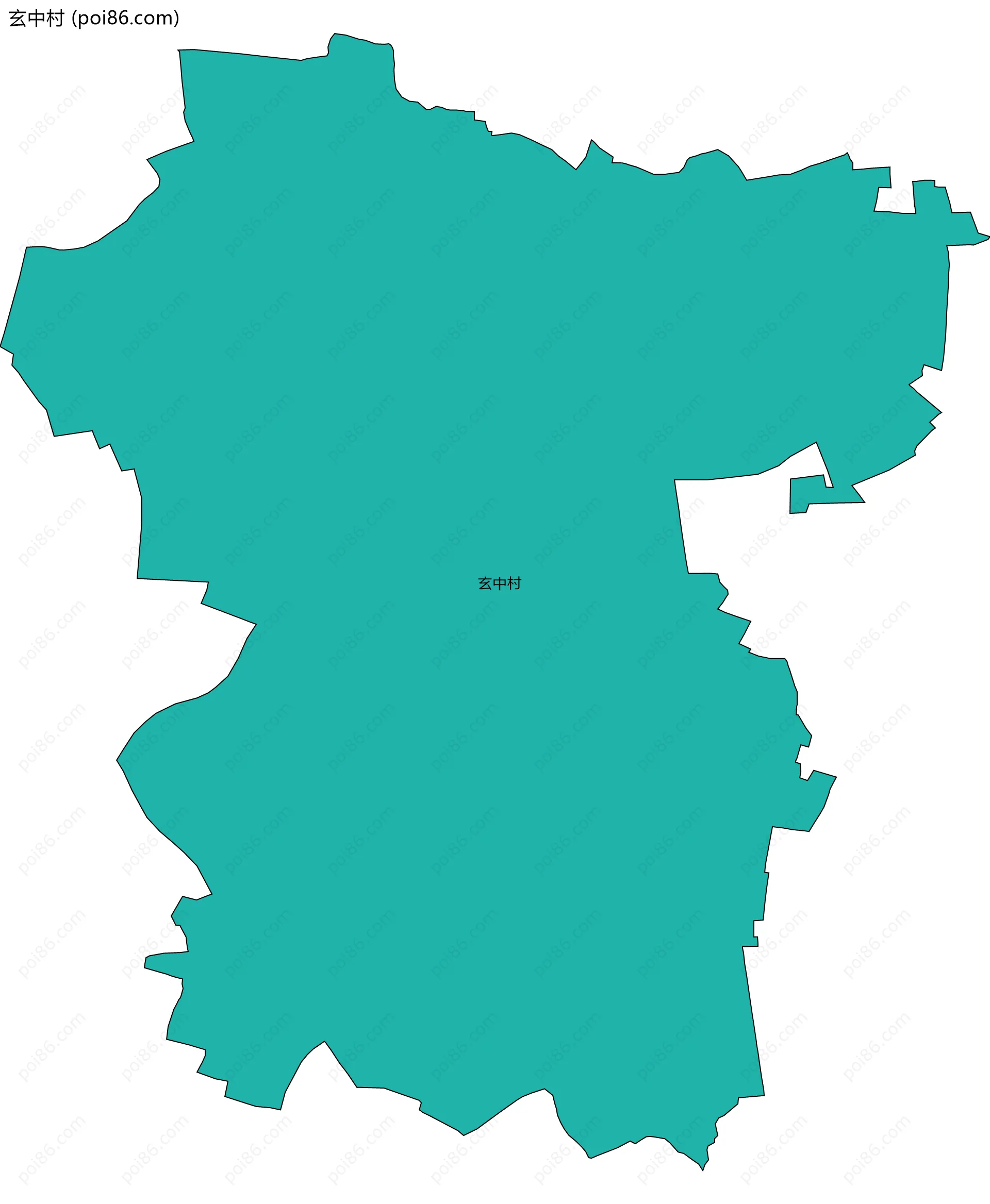 玄中村边界地图