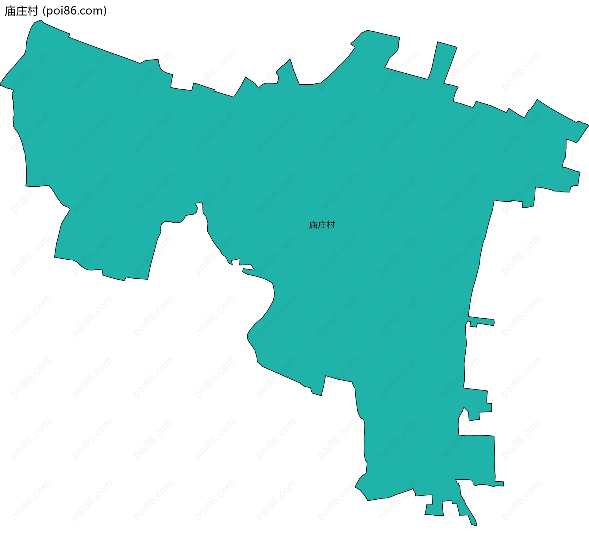 庙庄村边界地图
