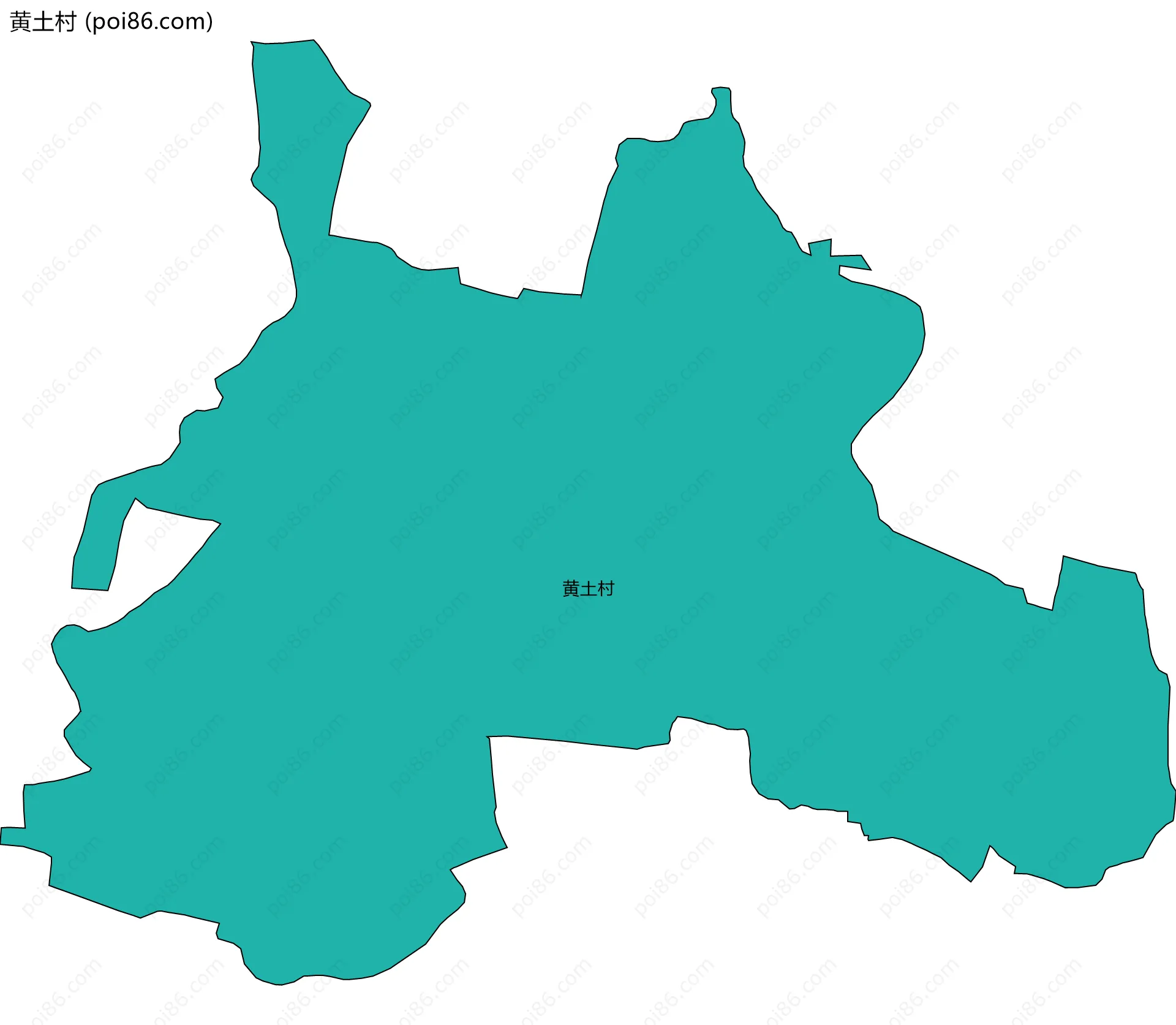 黄土村边界地图