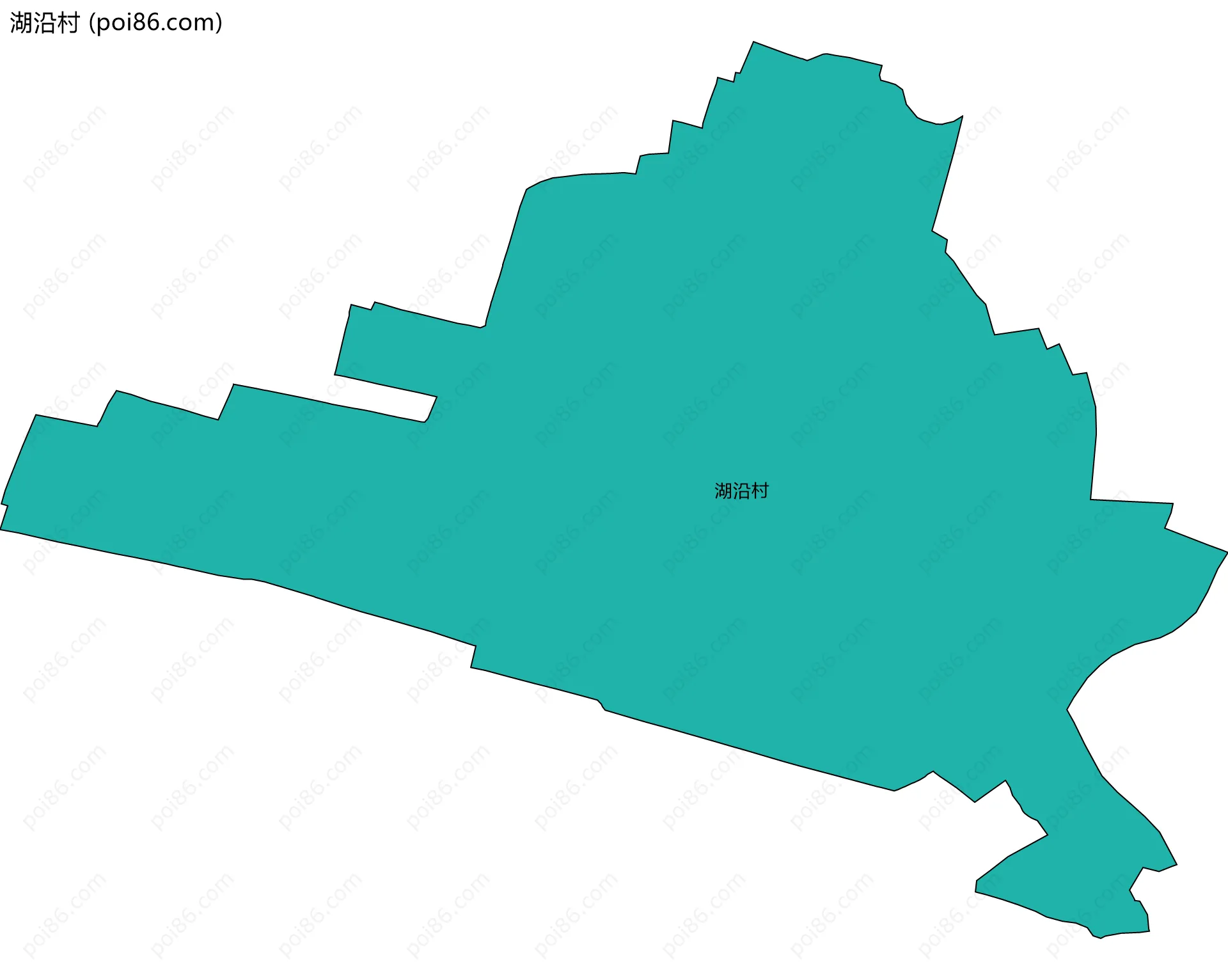 湖沿村边界地图