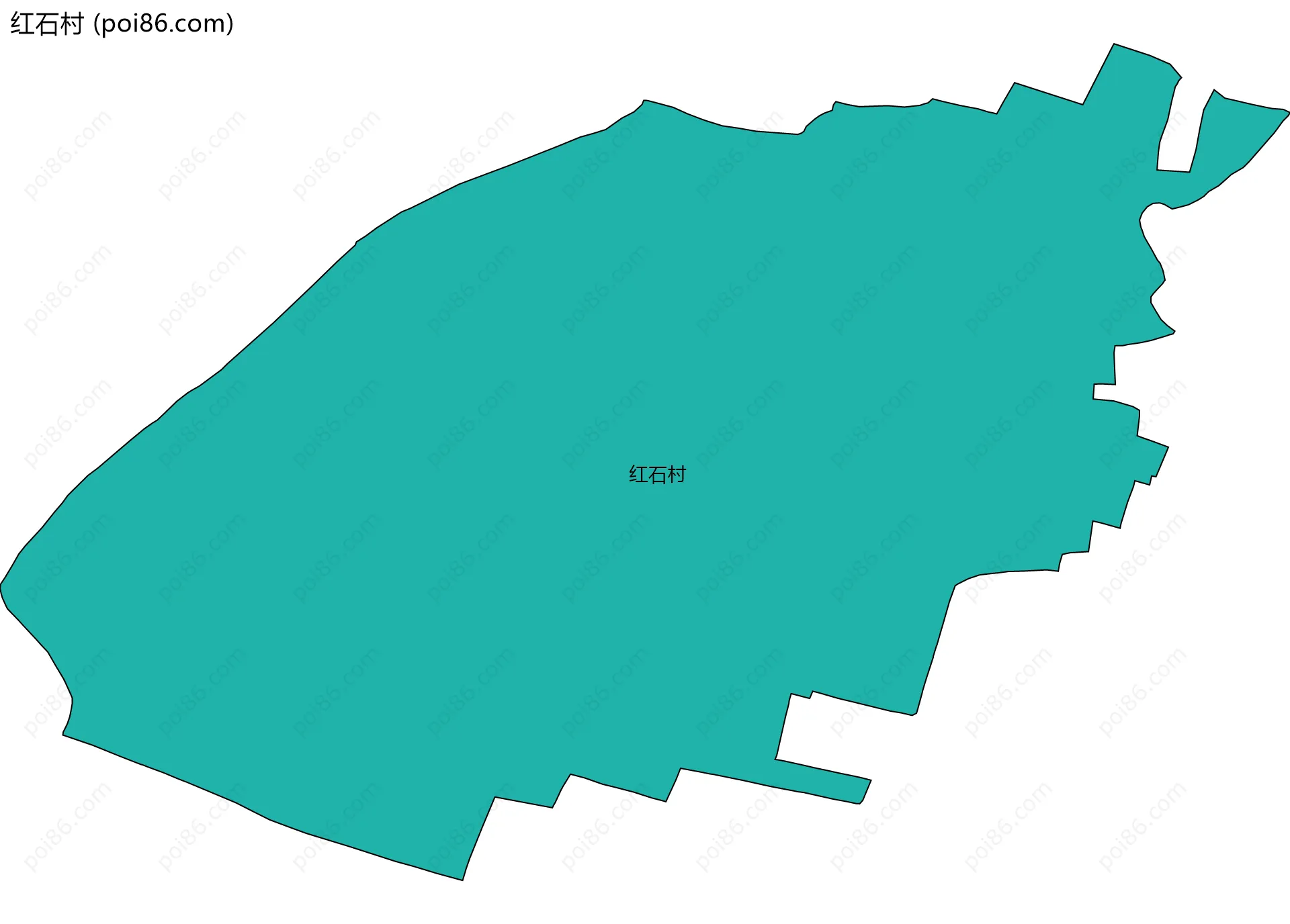 红石村边界地图