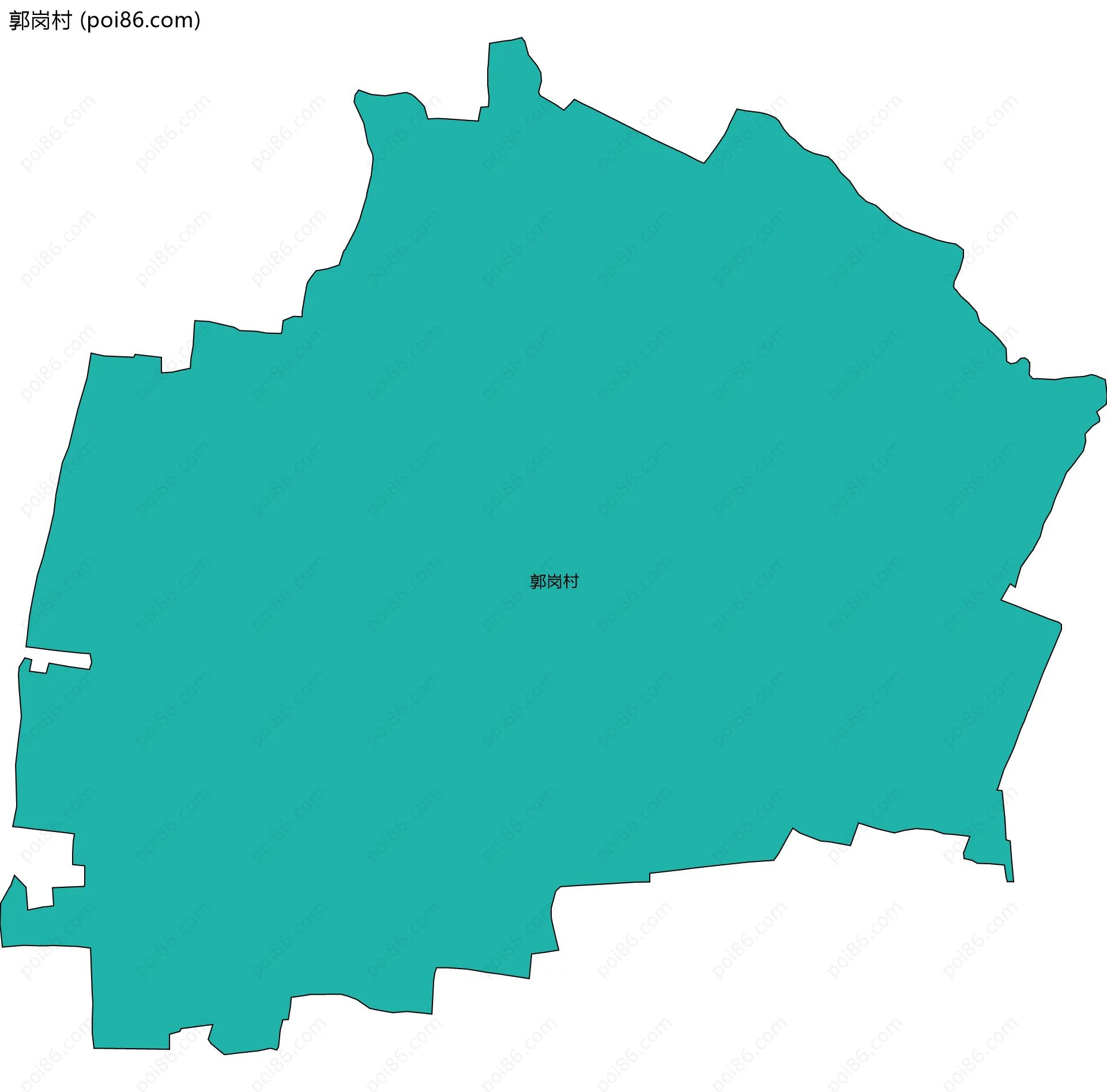 郭岗村边界地图