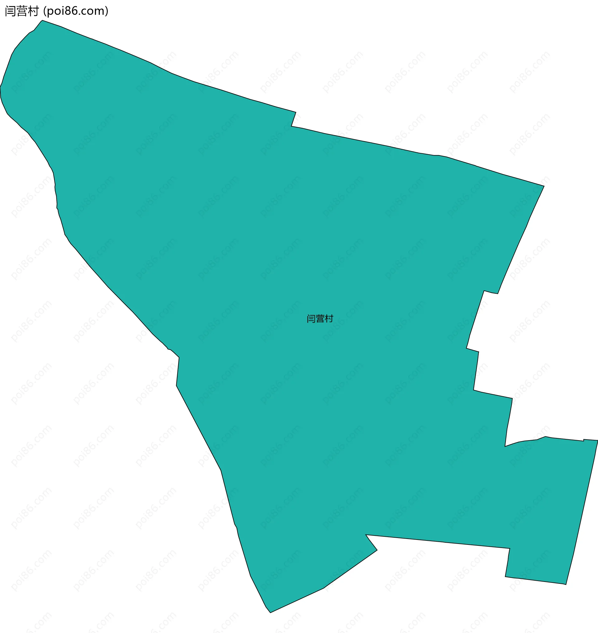 闫营村边界地图