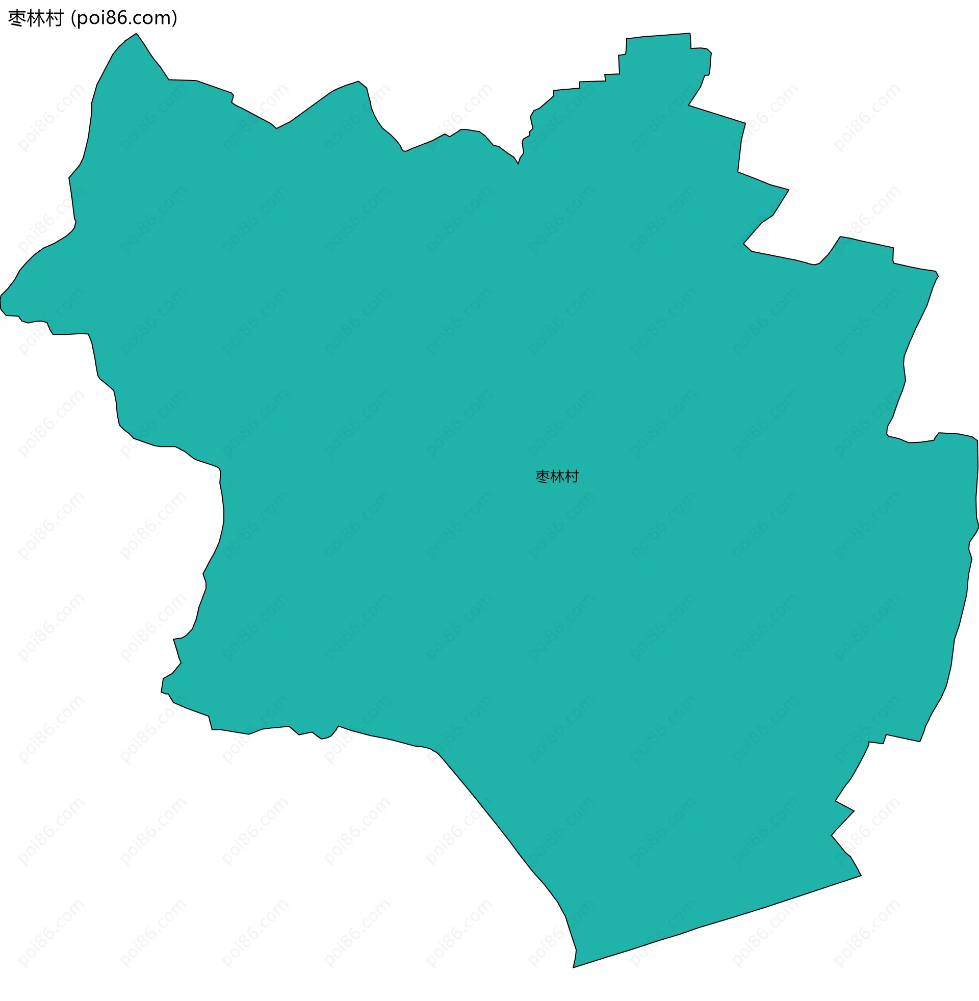 枣林村边界地图