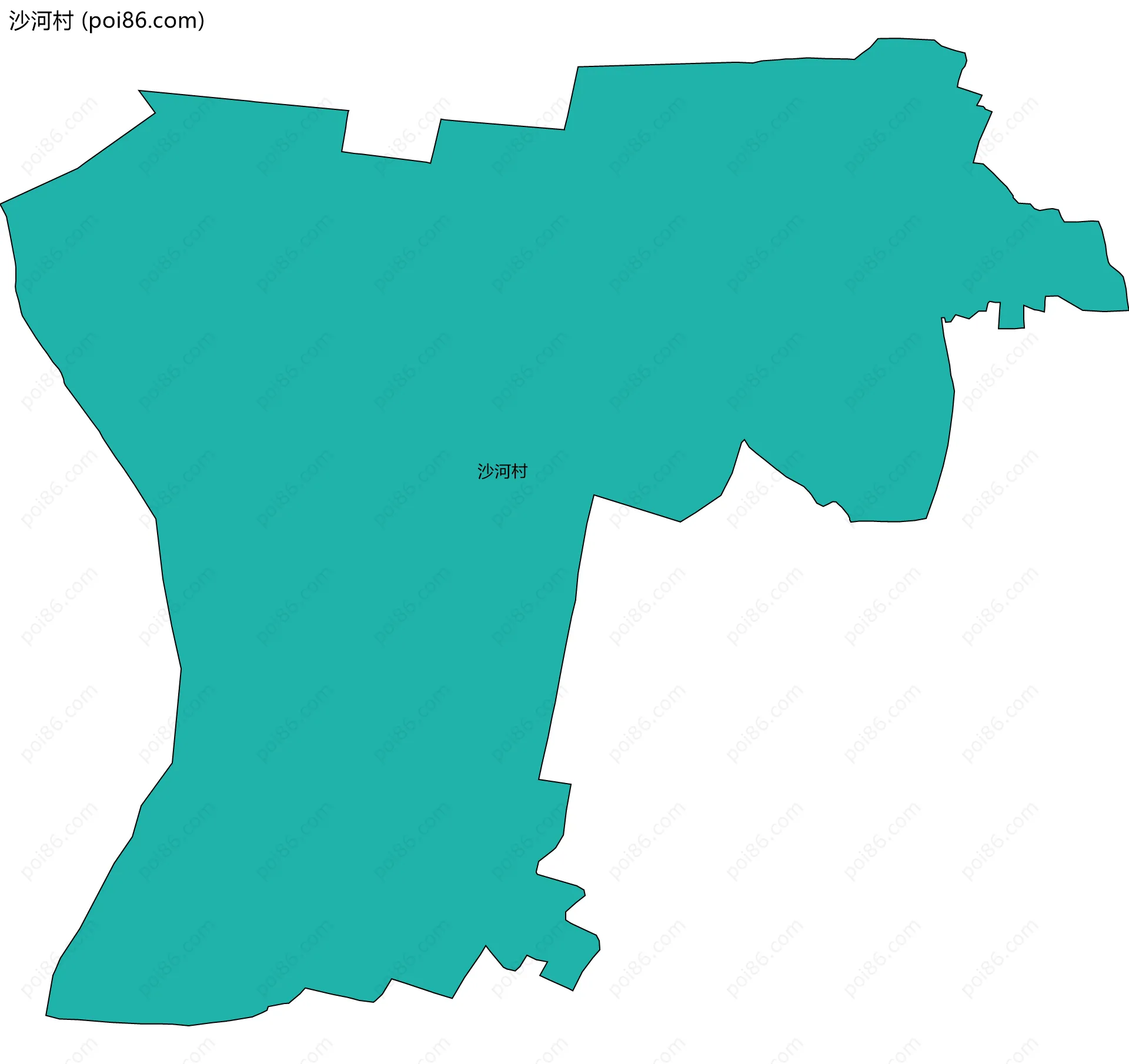 沙河村边界地图