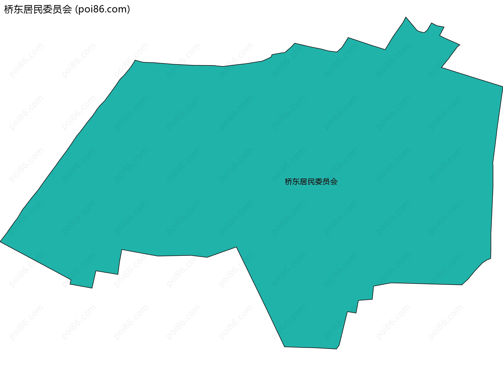 桥东居民委员会边界地图