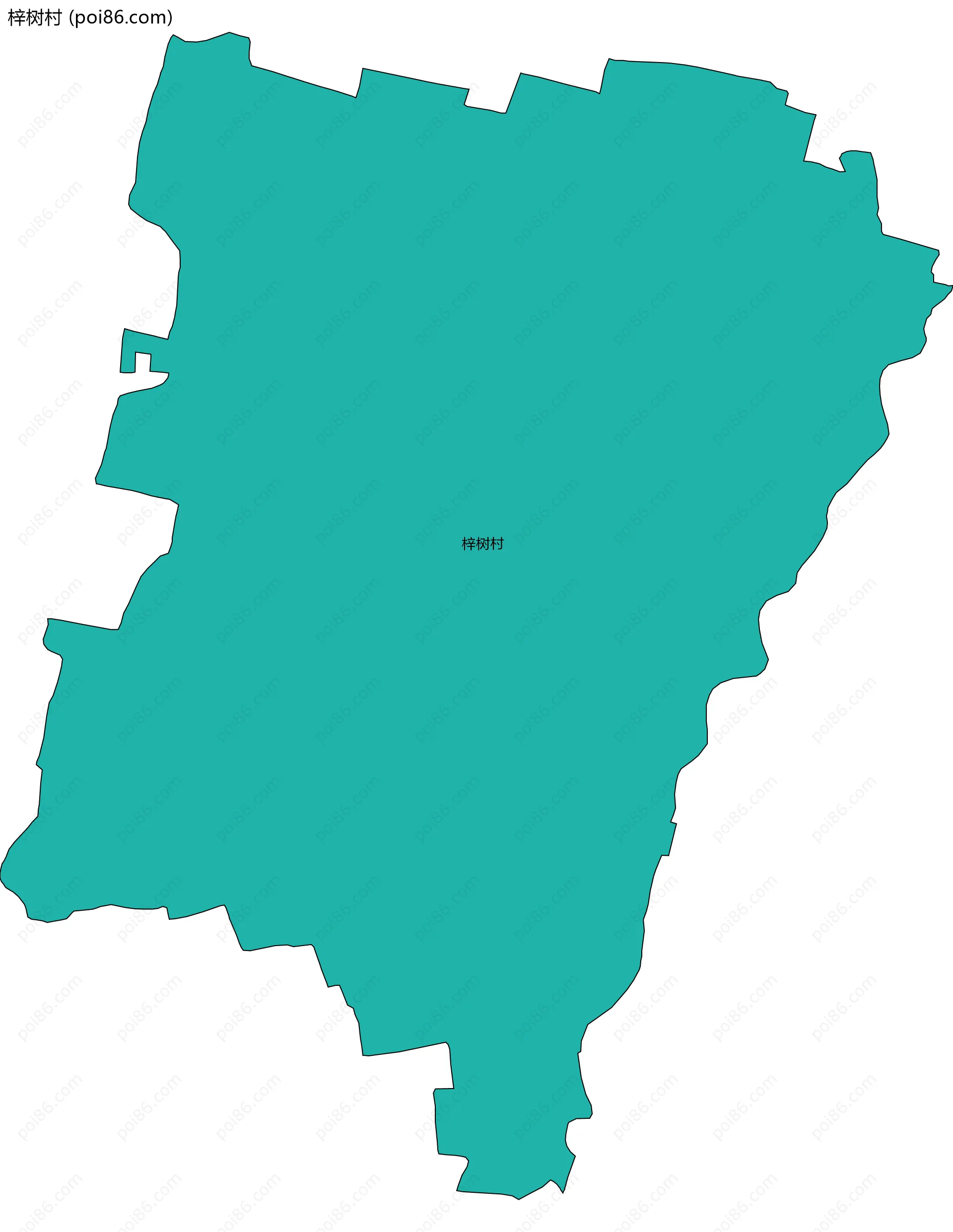 梓树村边界地图