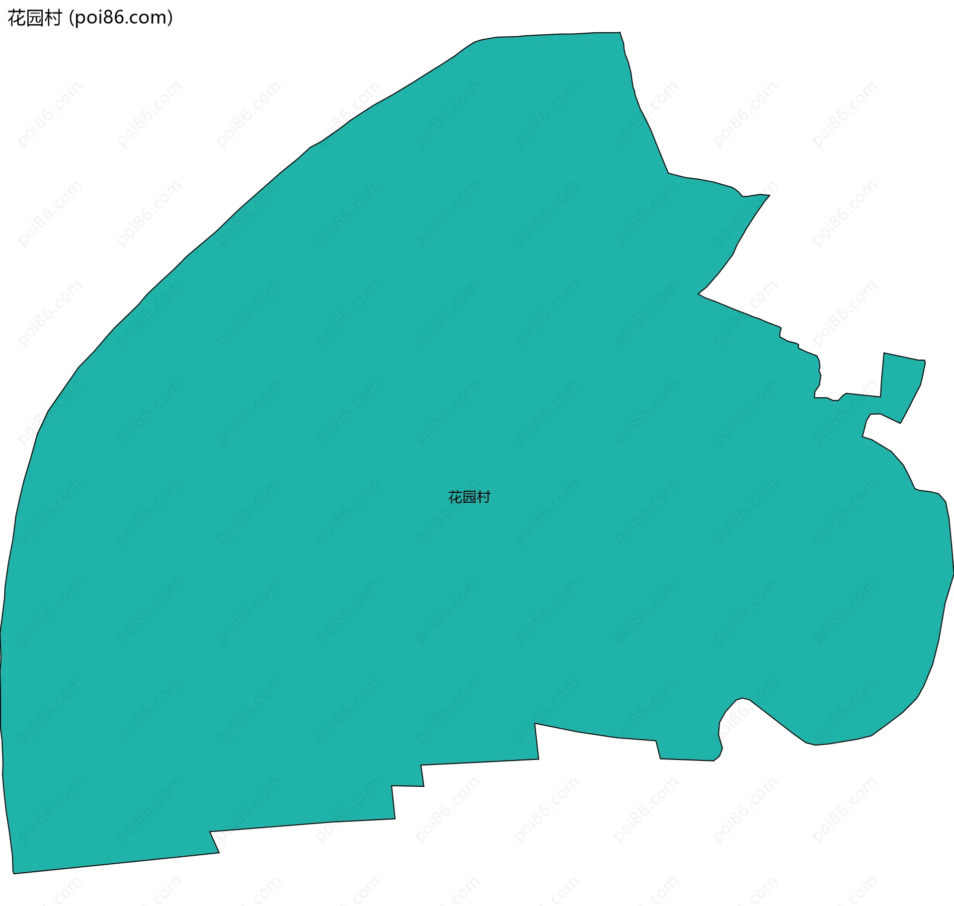 花园村边界地图