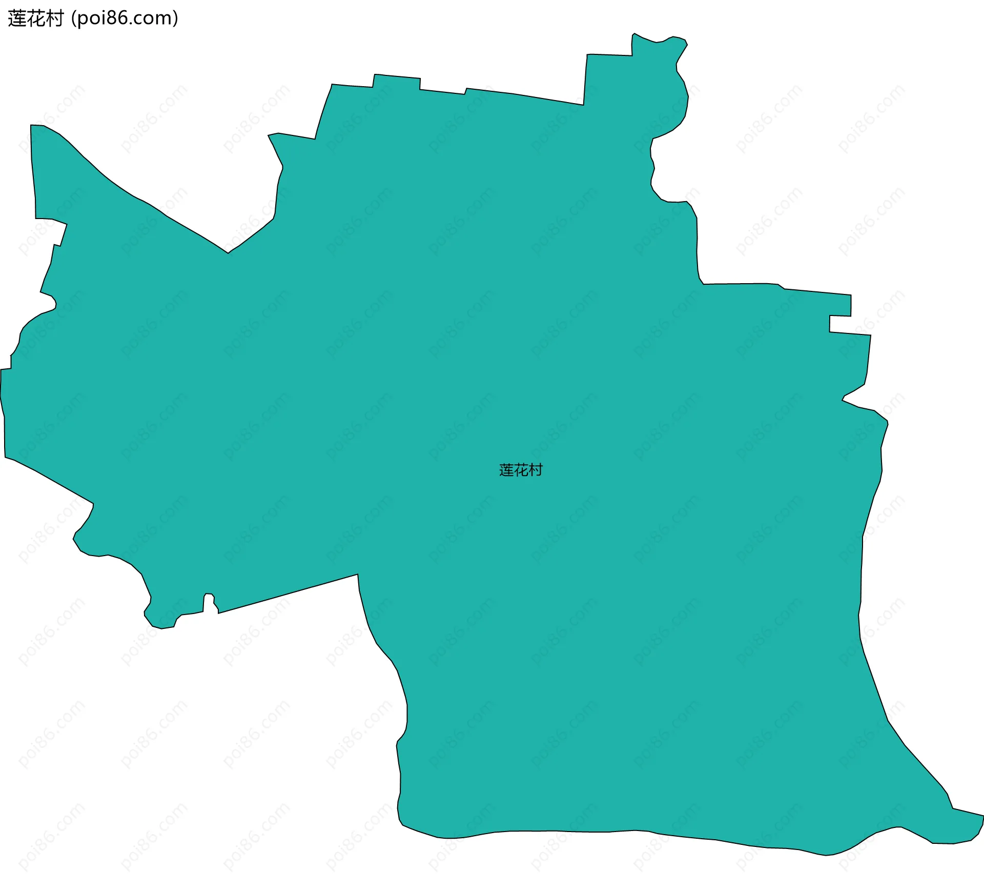 莲花村边界地图