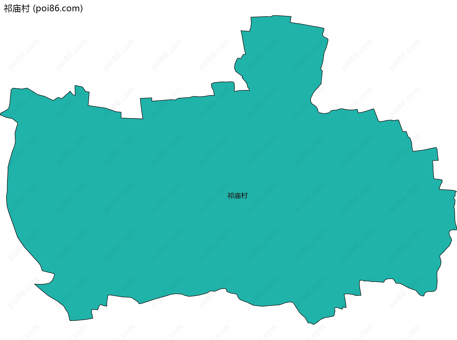 祁庙村边界地图