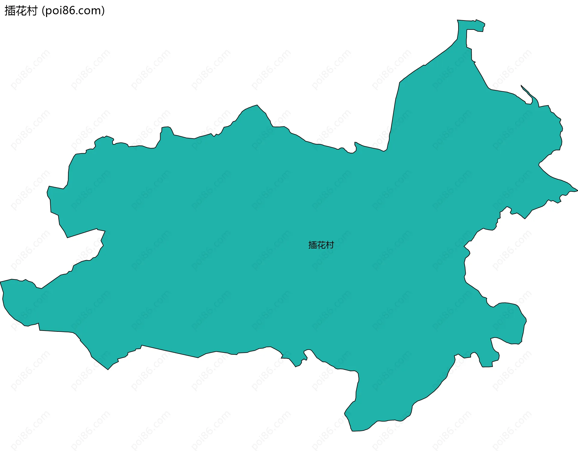插花村边界地图