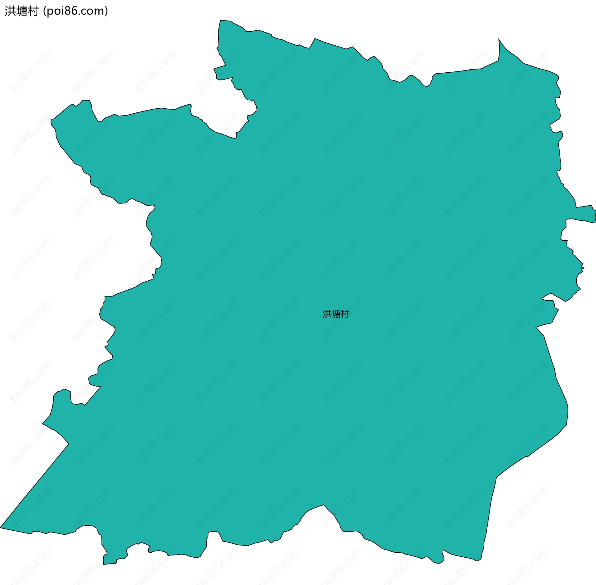 洪塘村边界地图