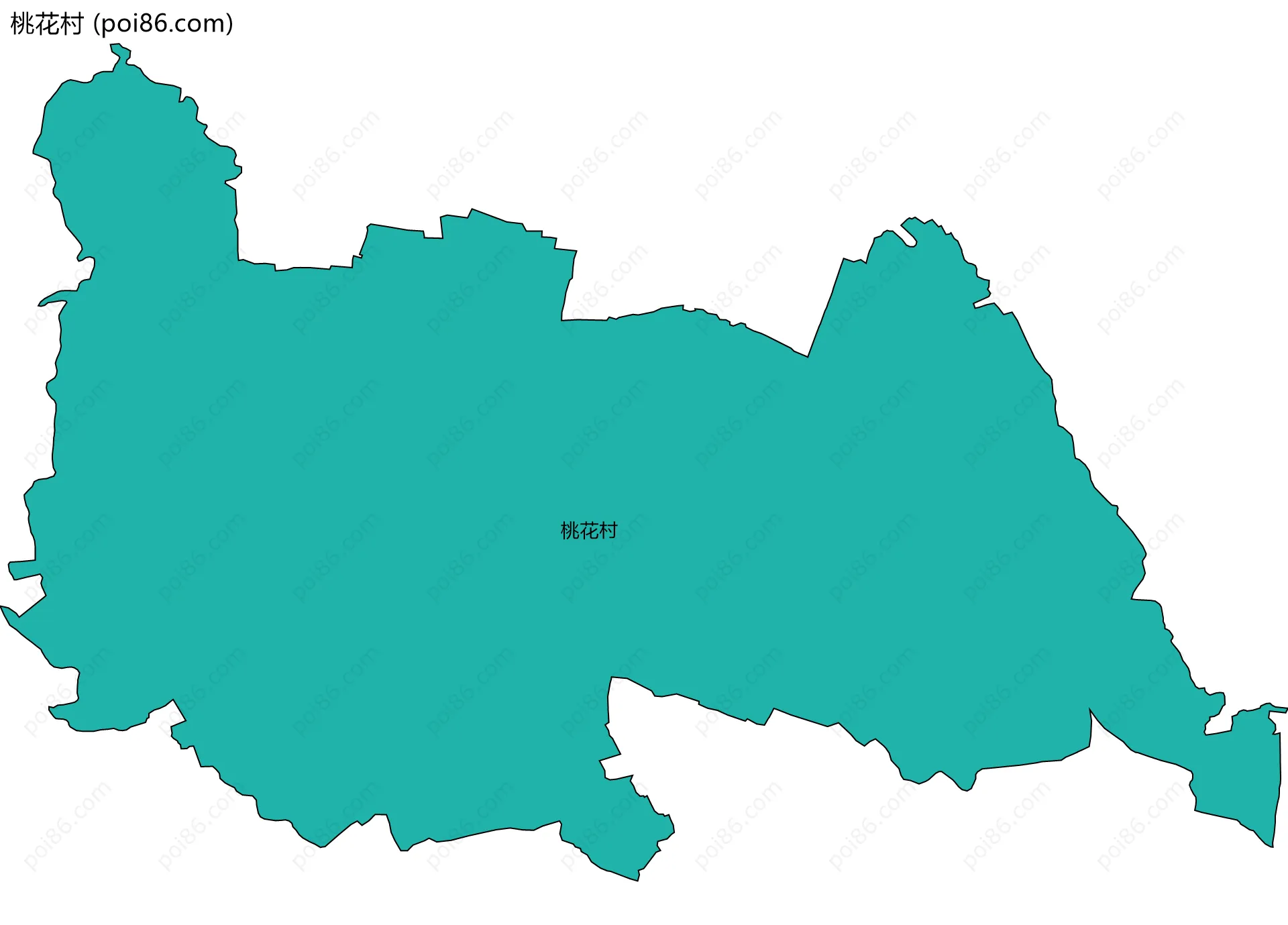 桃花村边界地图