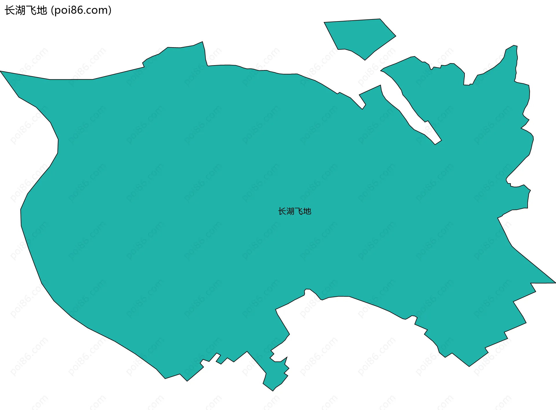 长湖飞地边界地图