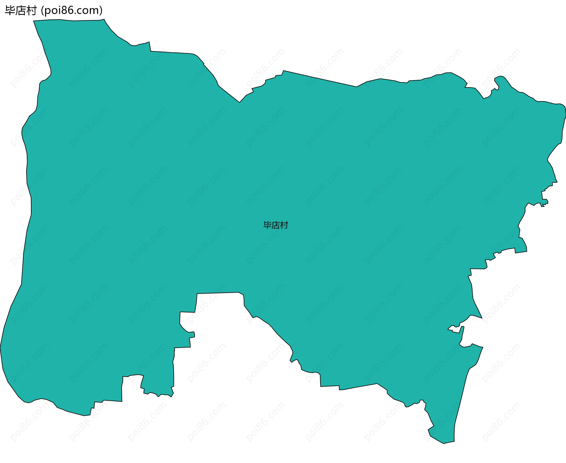 毕店村边界地图