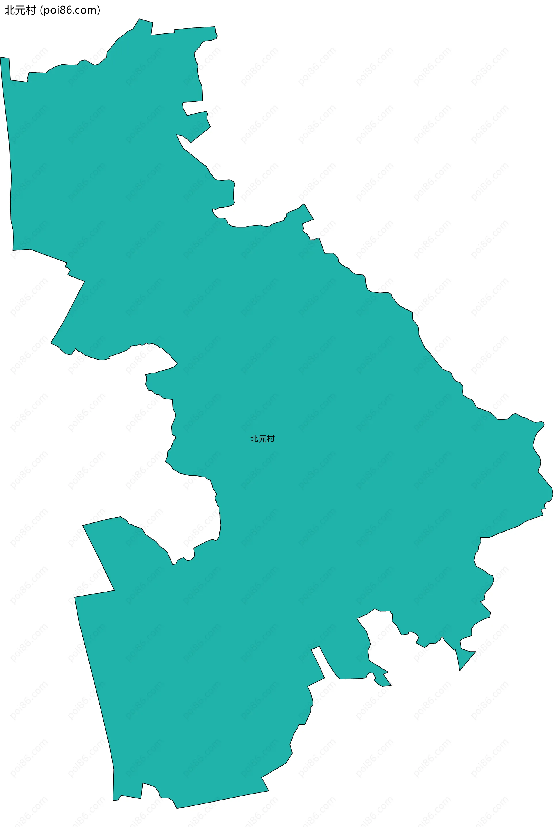 北元村边界地图