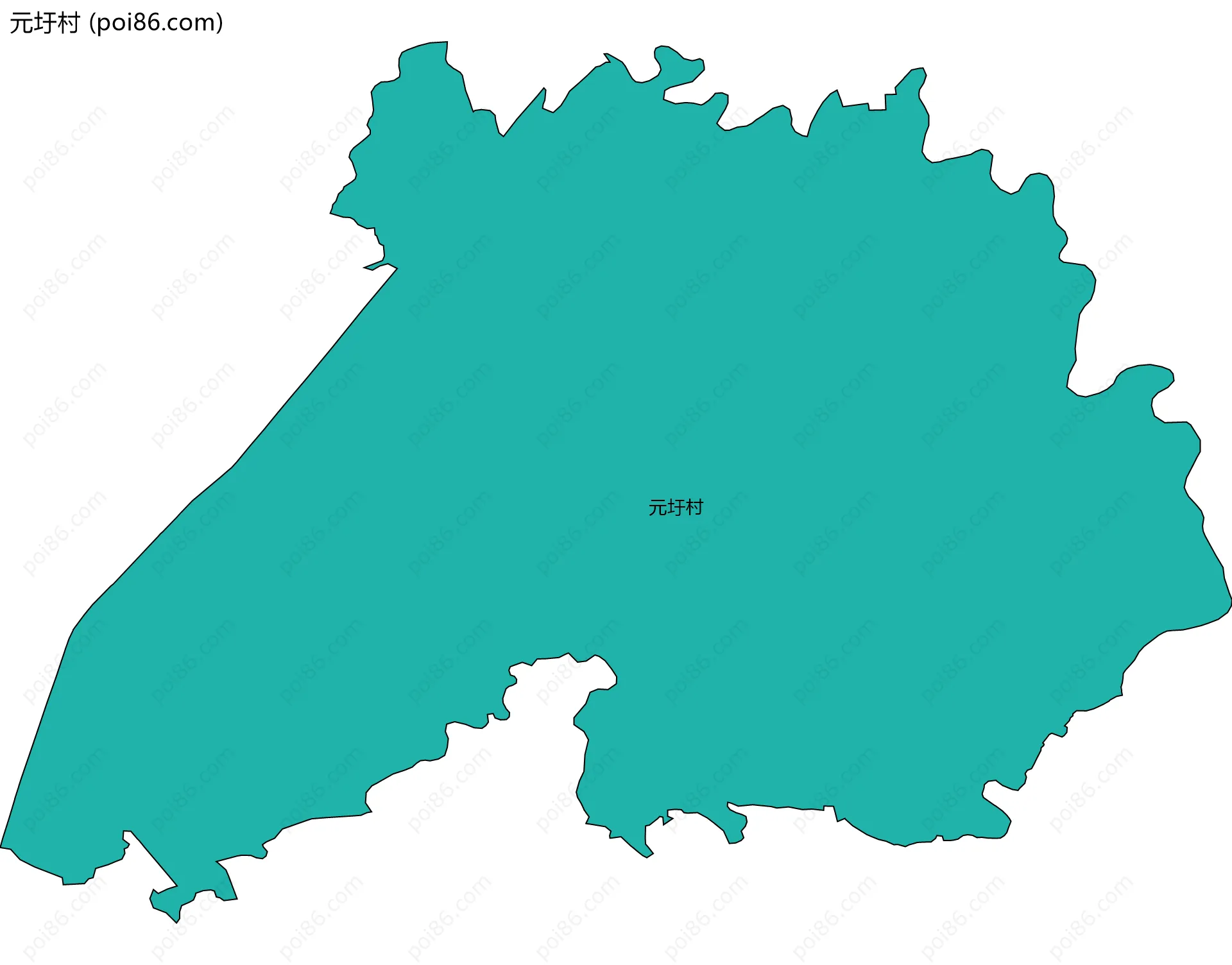元圩村边界地图