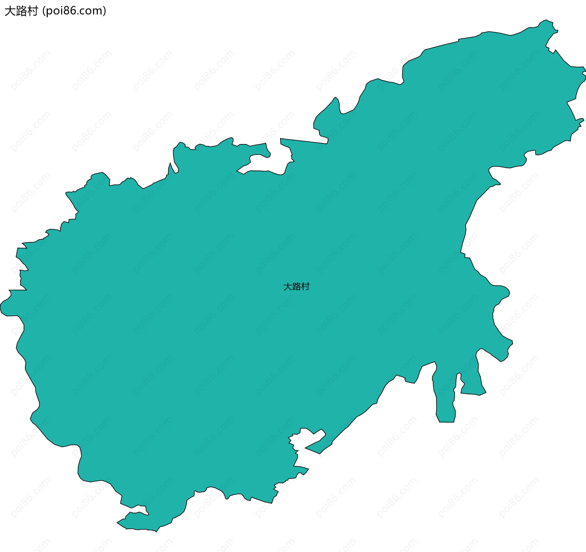 大路村边界地图