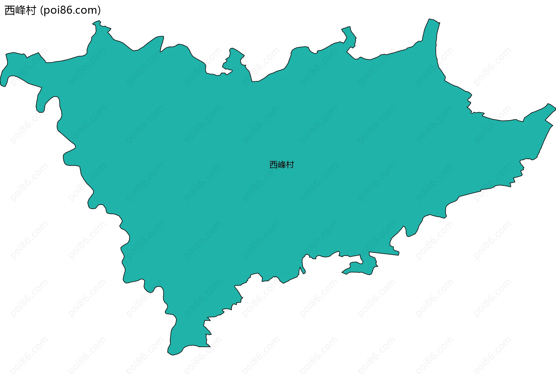 西峰村边界地图
