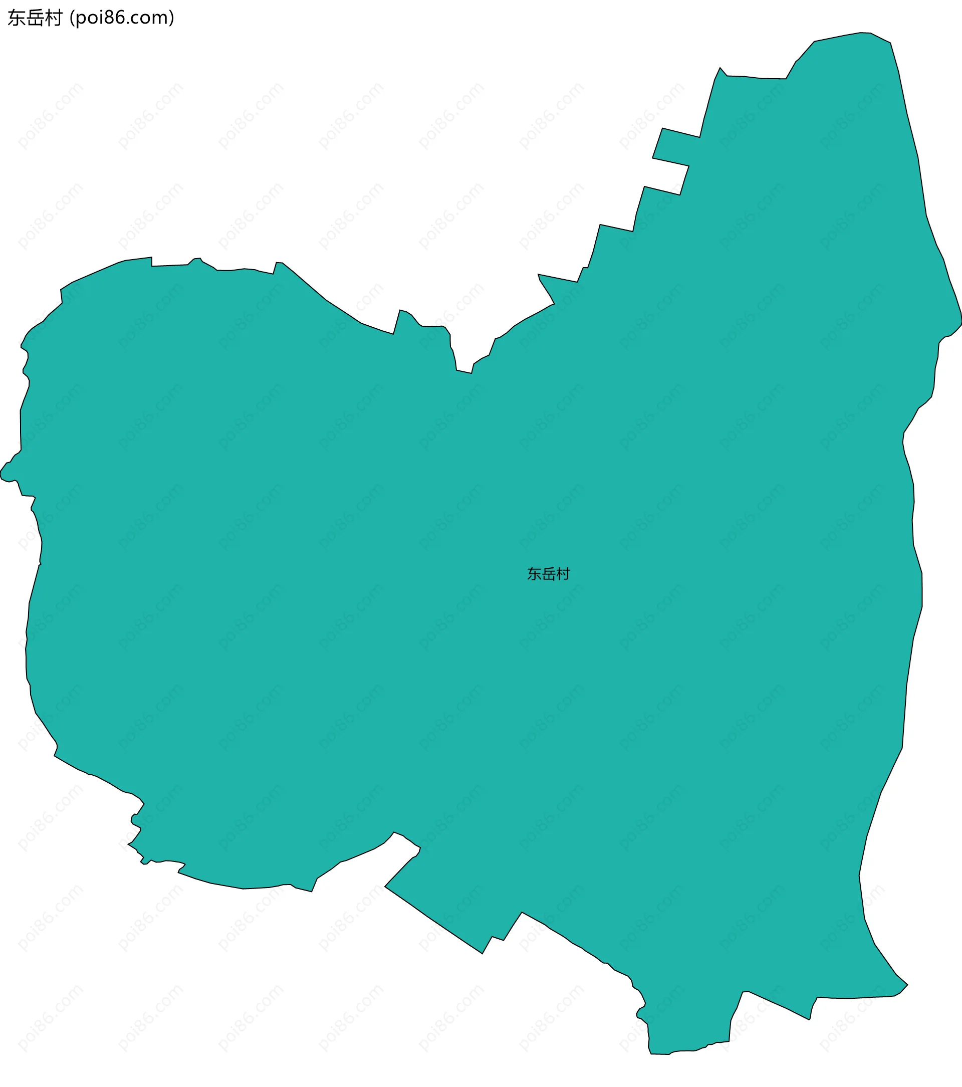东岳村边界地图