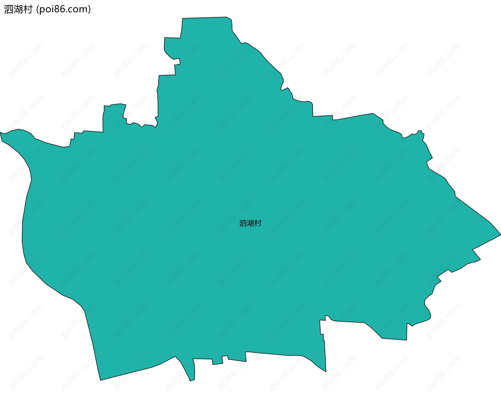 泗湖村边界地图