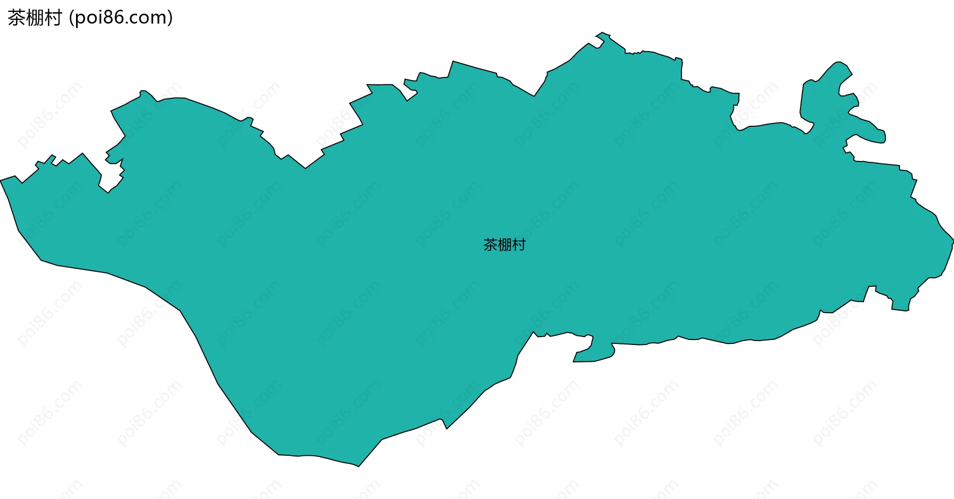 茶棚村边界地图