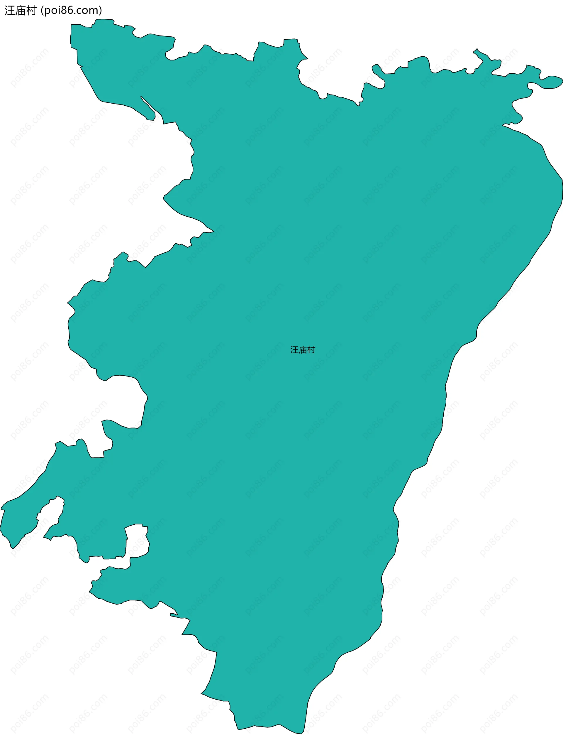 汪庙村边界地图