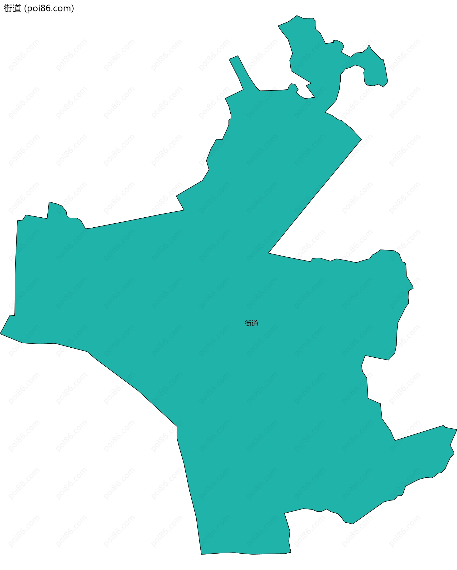 街道边界地图