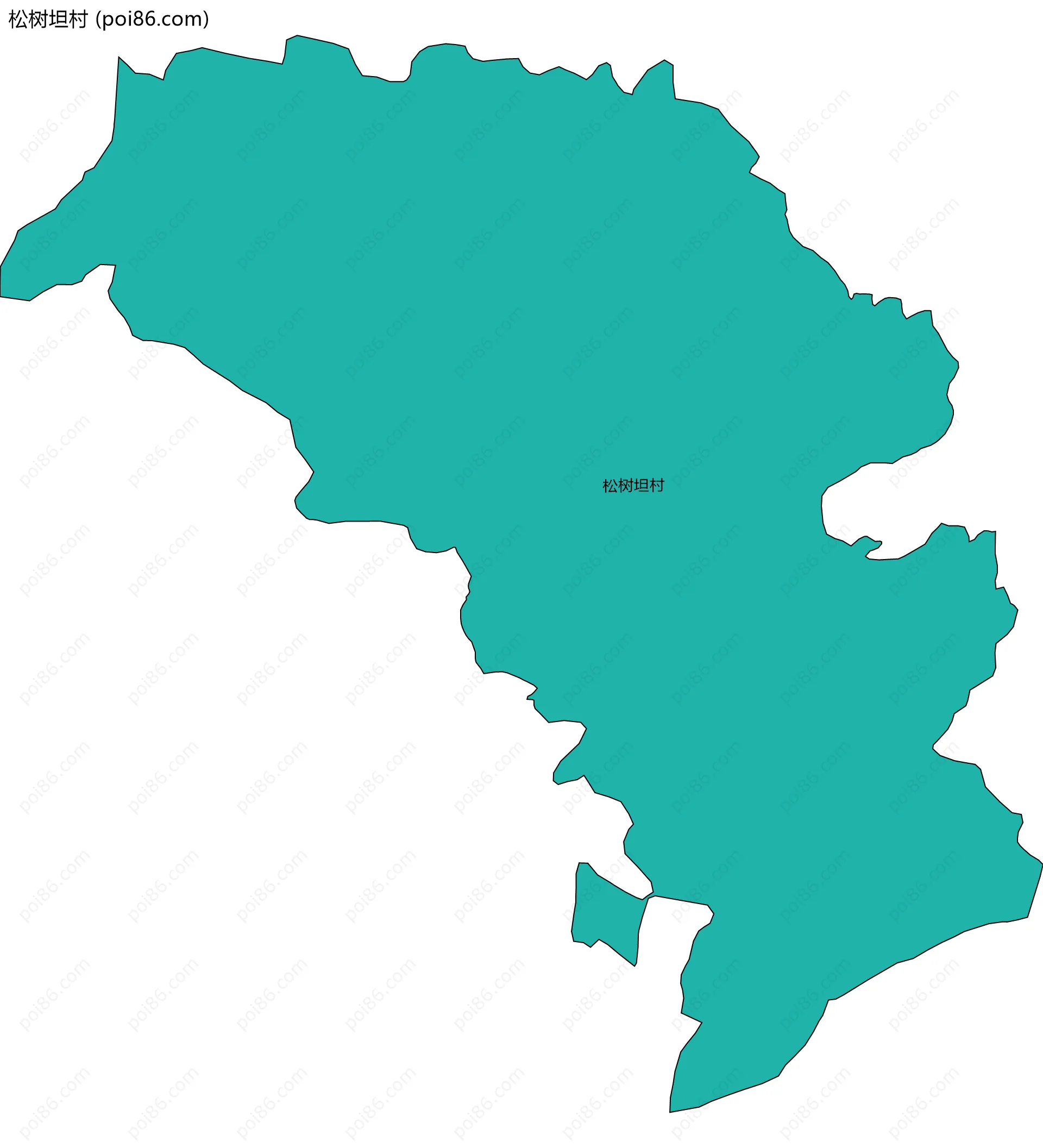 松树坦村边界地图