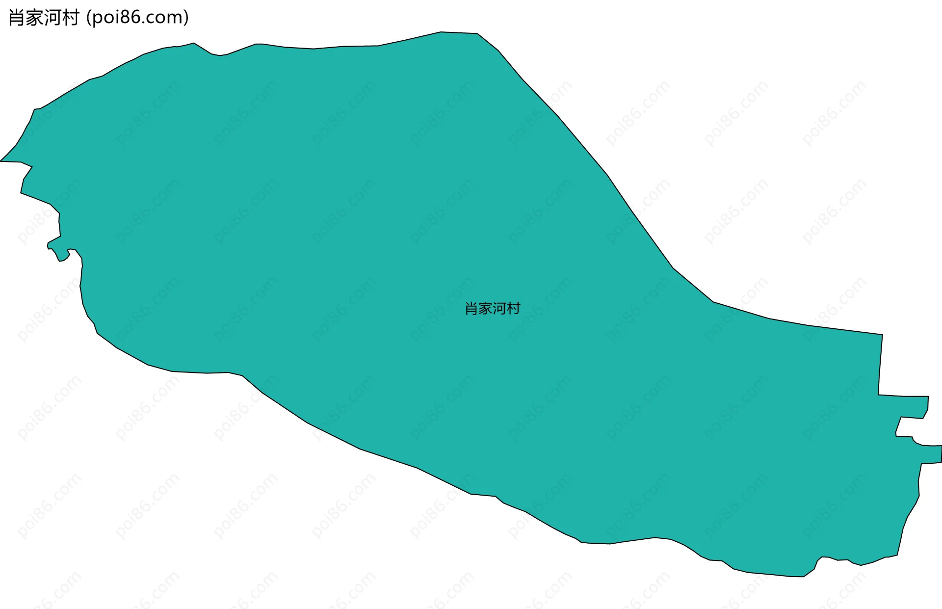 肖家河村边界地图