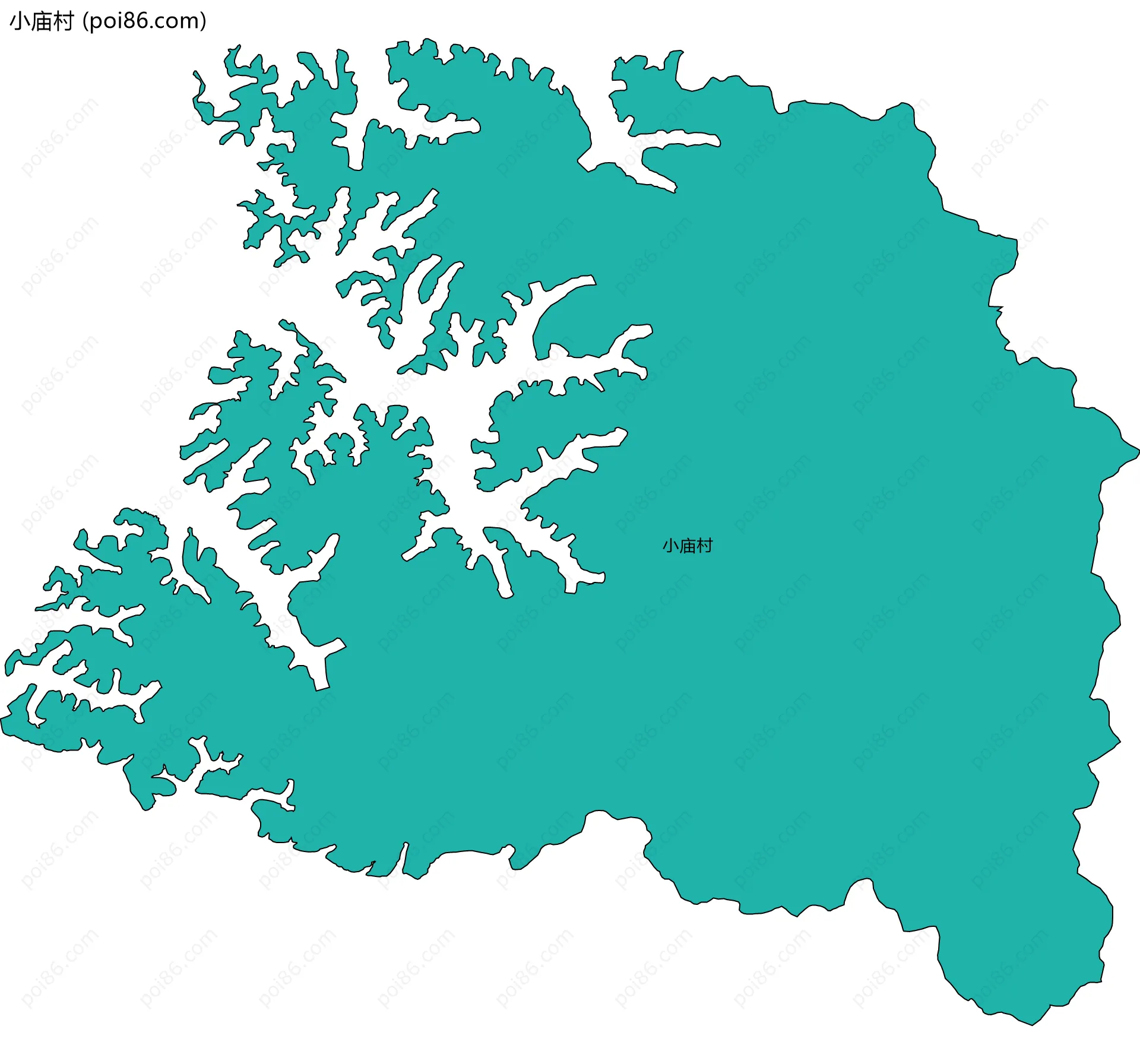 小庙村边界地图