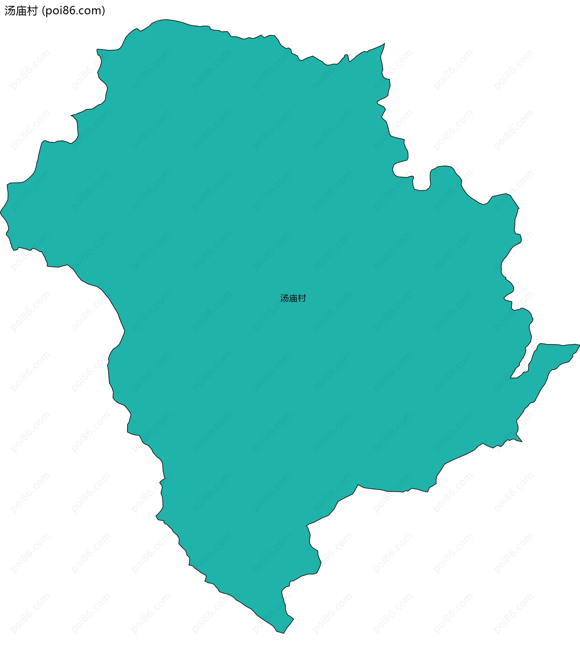 汤庙村边界地图