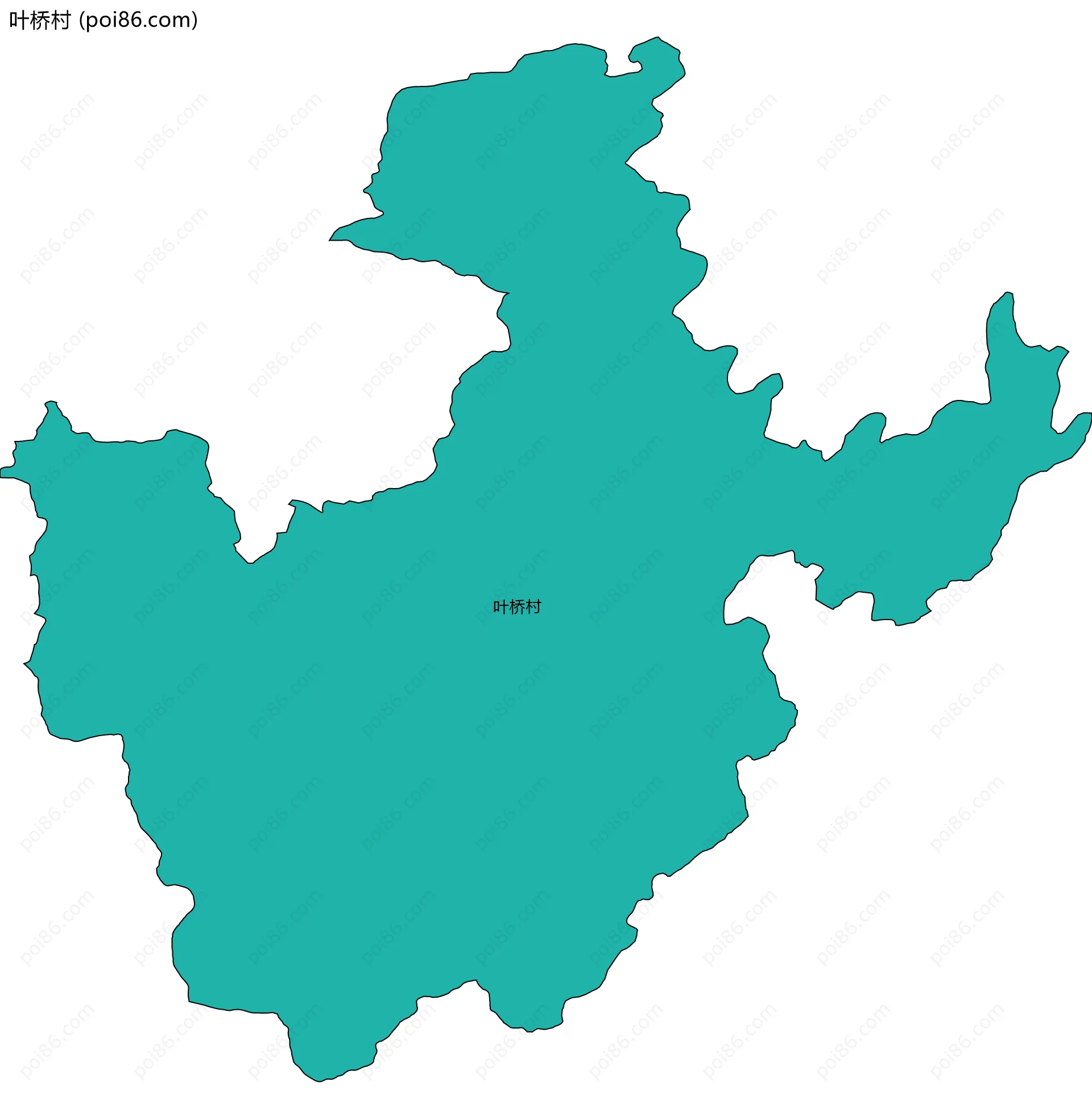 叶桥村边界地图