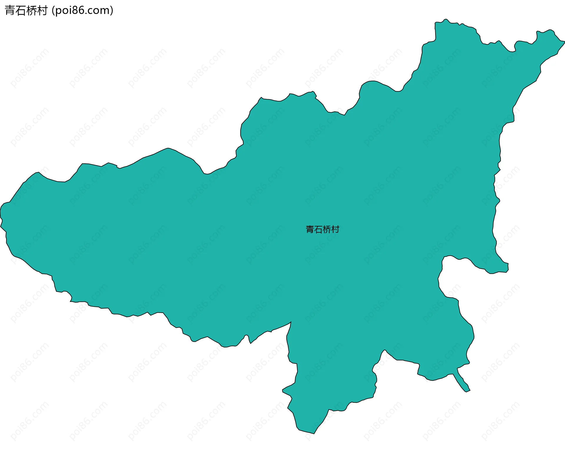 青石桥村边界地图