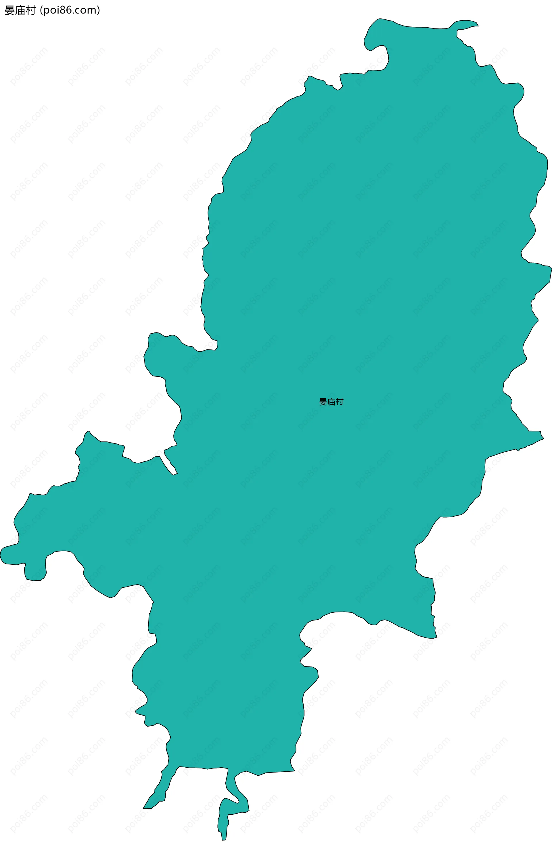 晏庙村边界地图