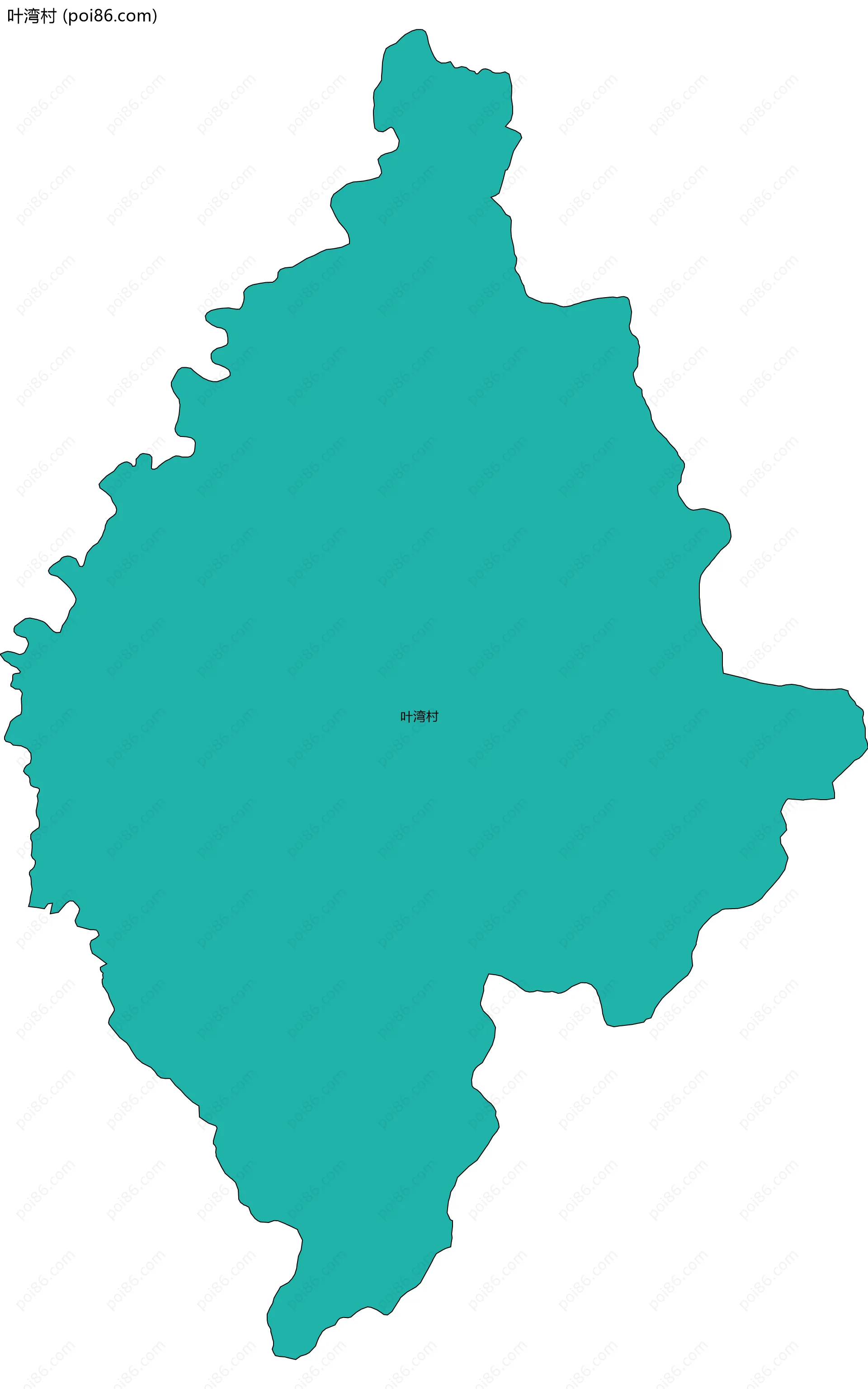 叶湾村边界地图