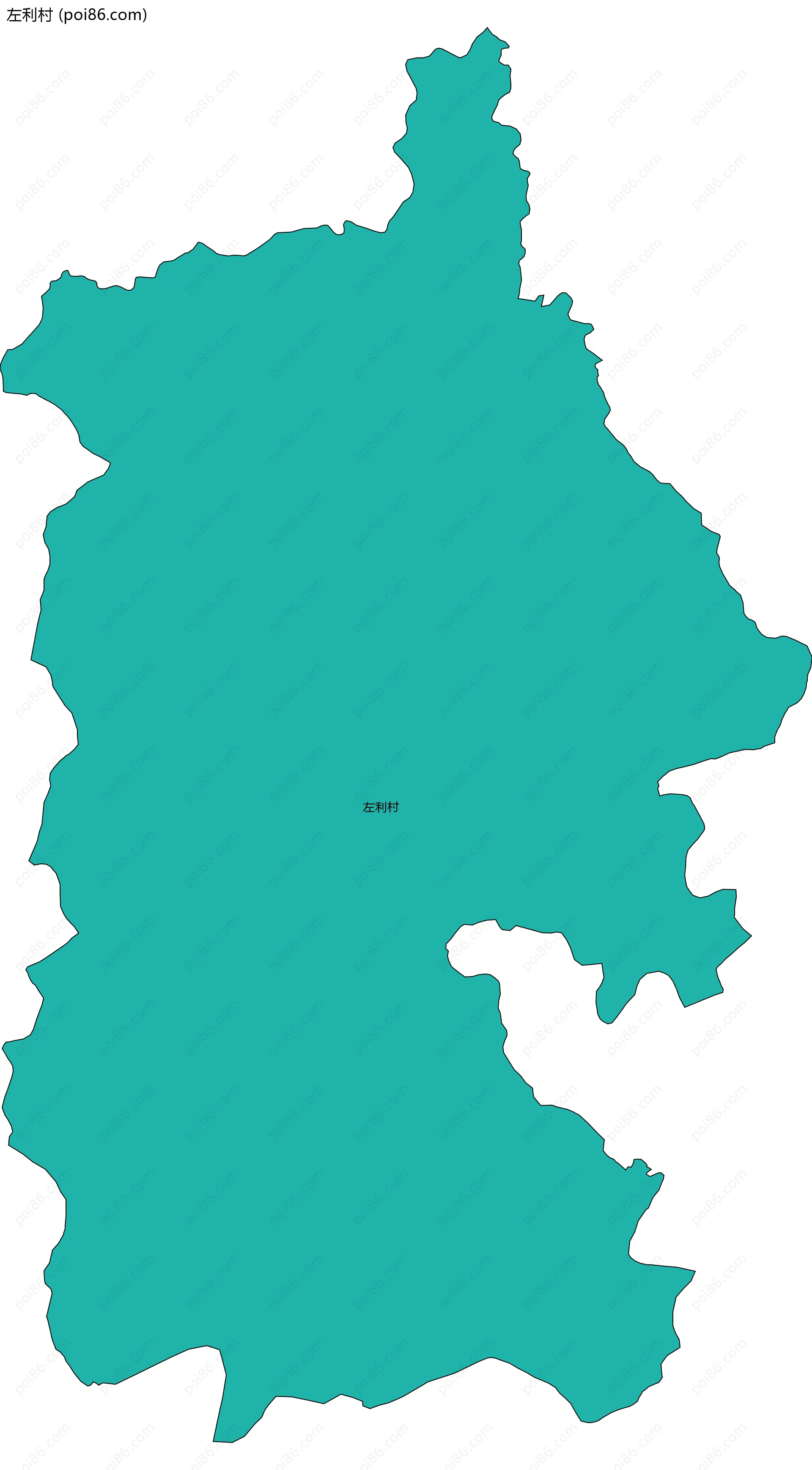 左利村边界地图