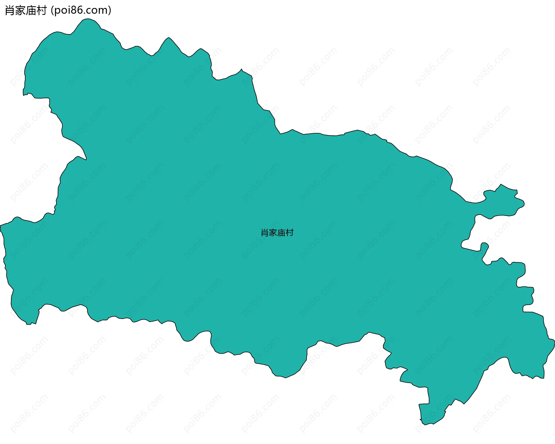 肖家庙村边界地图