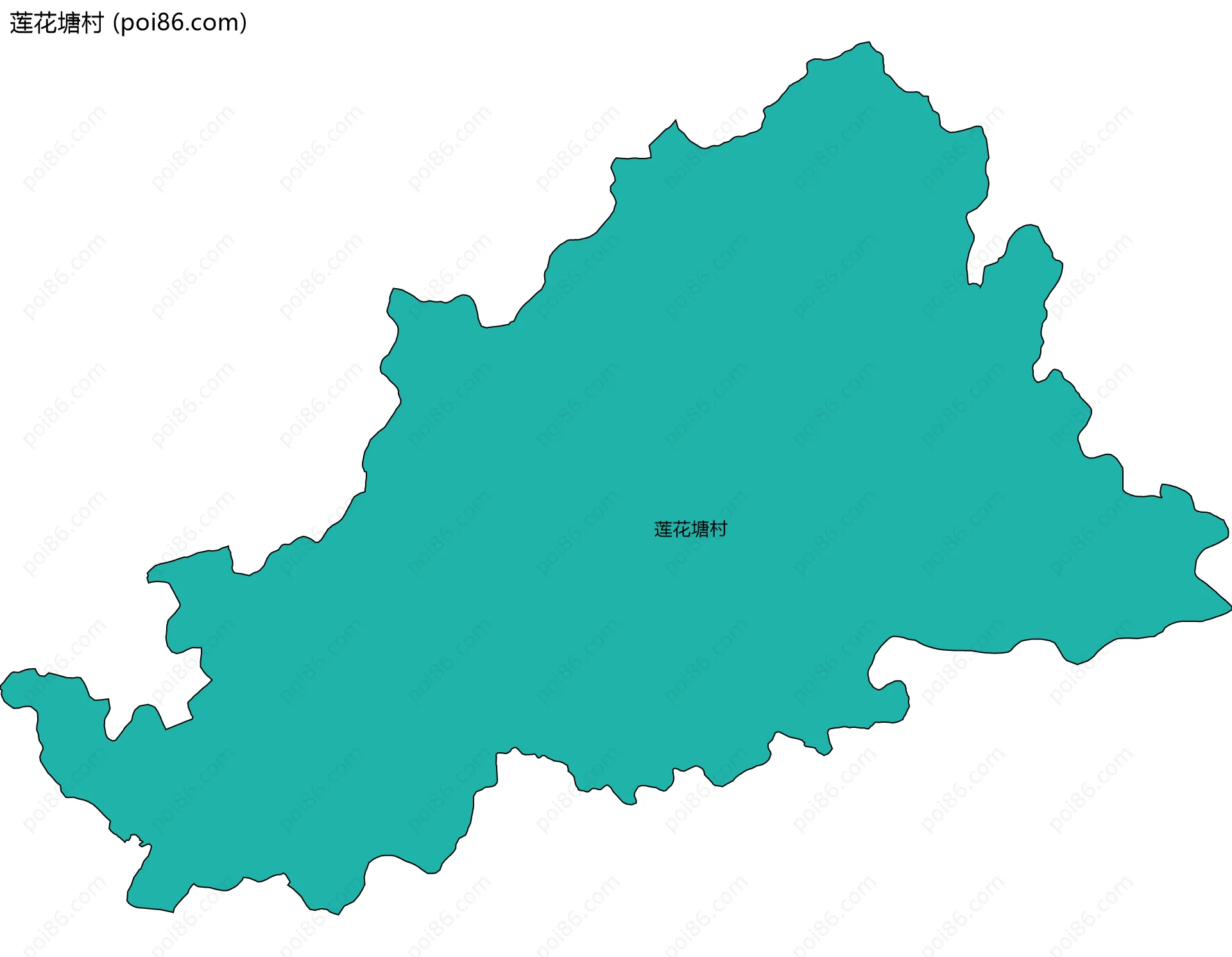 莲花塘村边界地图