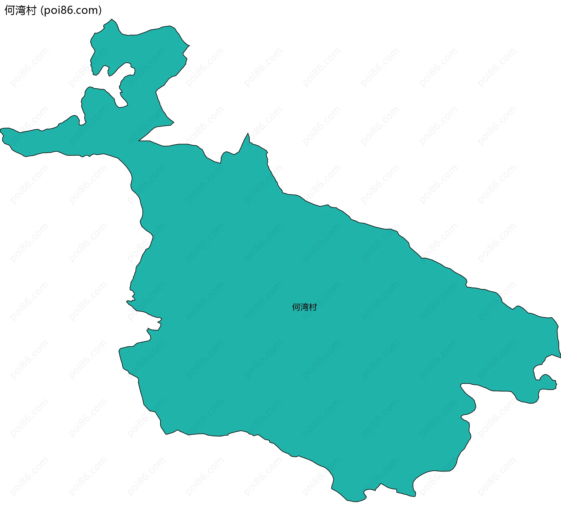 何湾村边界地图