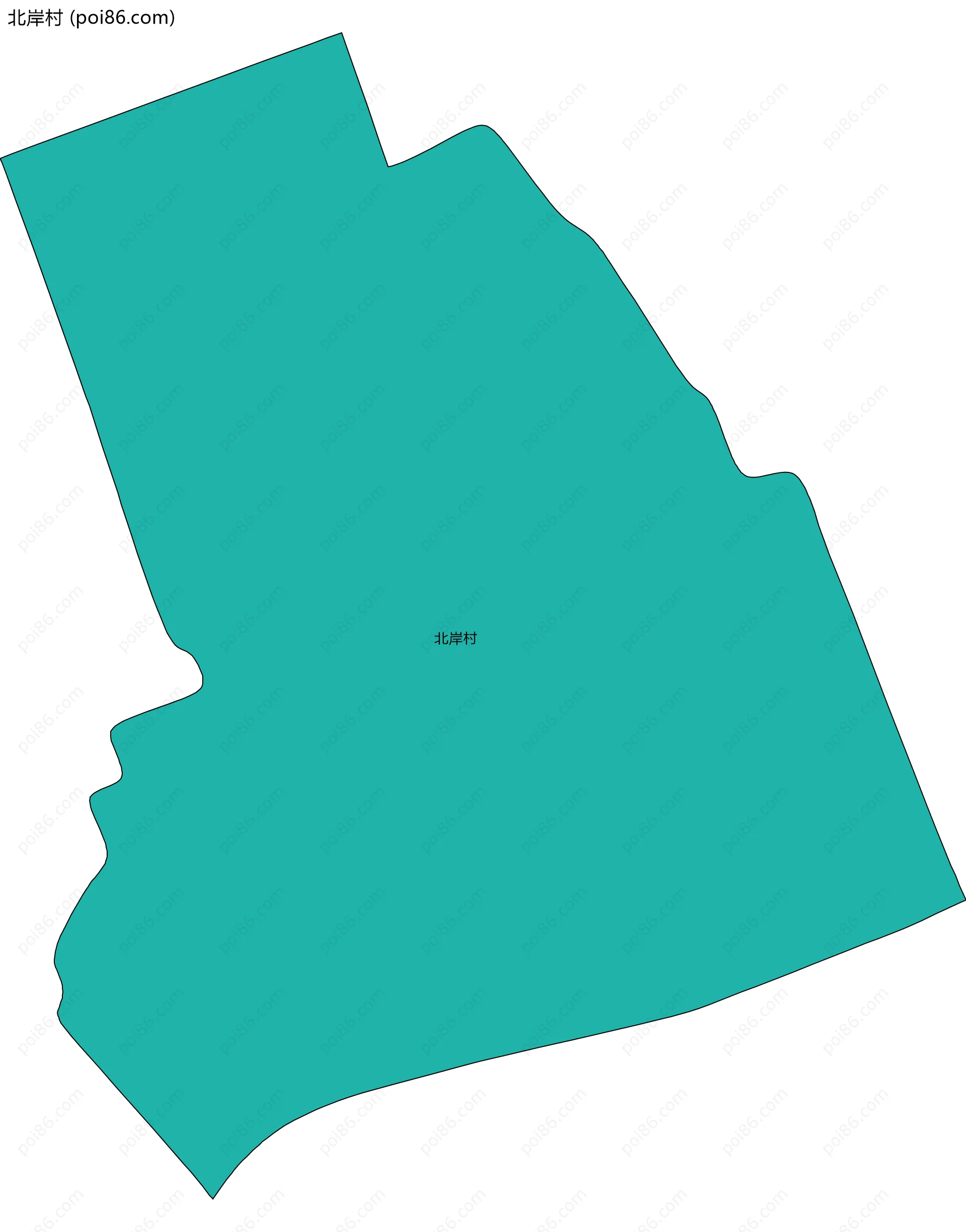 北岸村边界地图