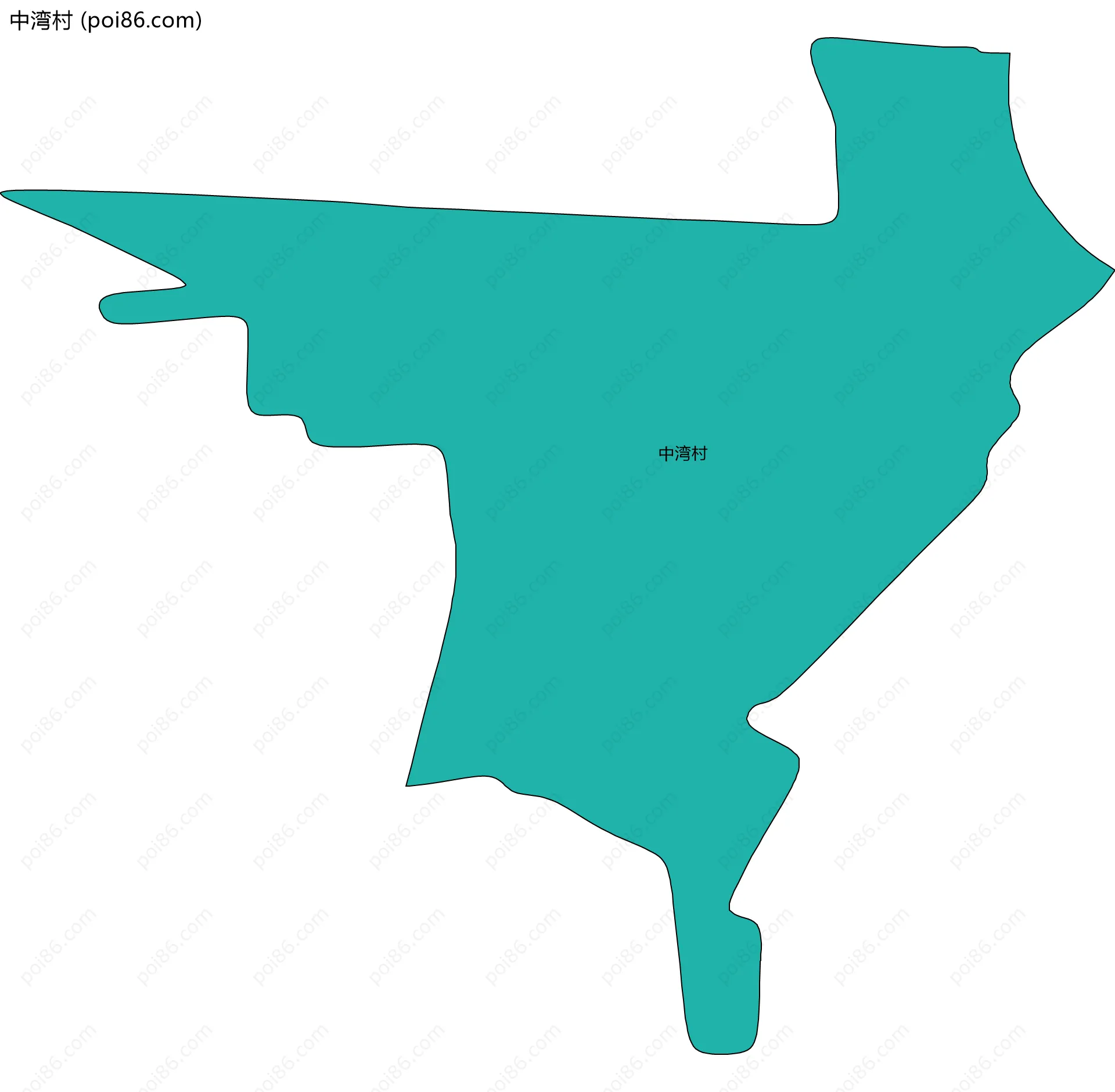 中湾村边界地图