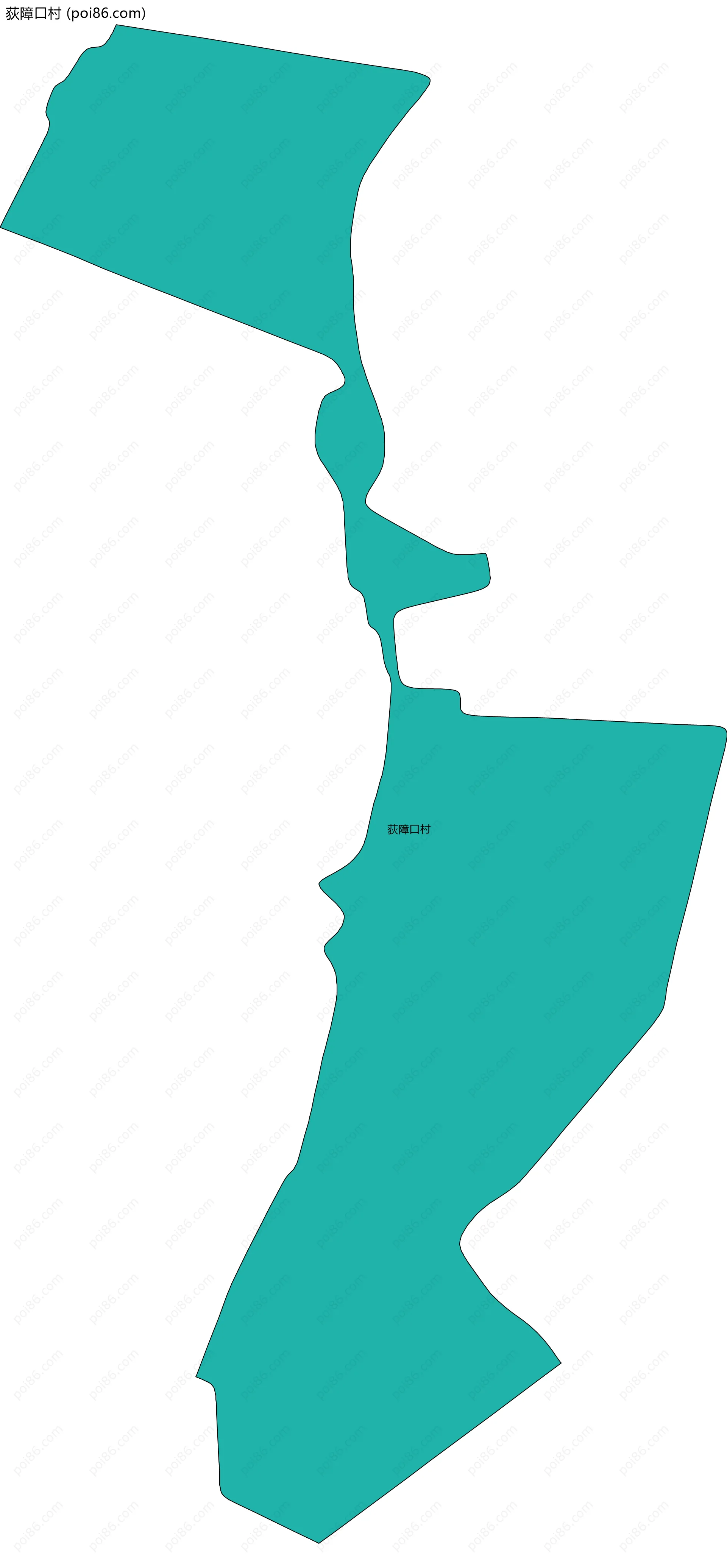 荻障口村边界地图