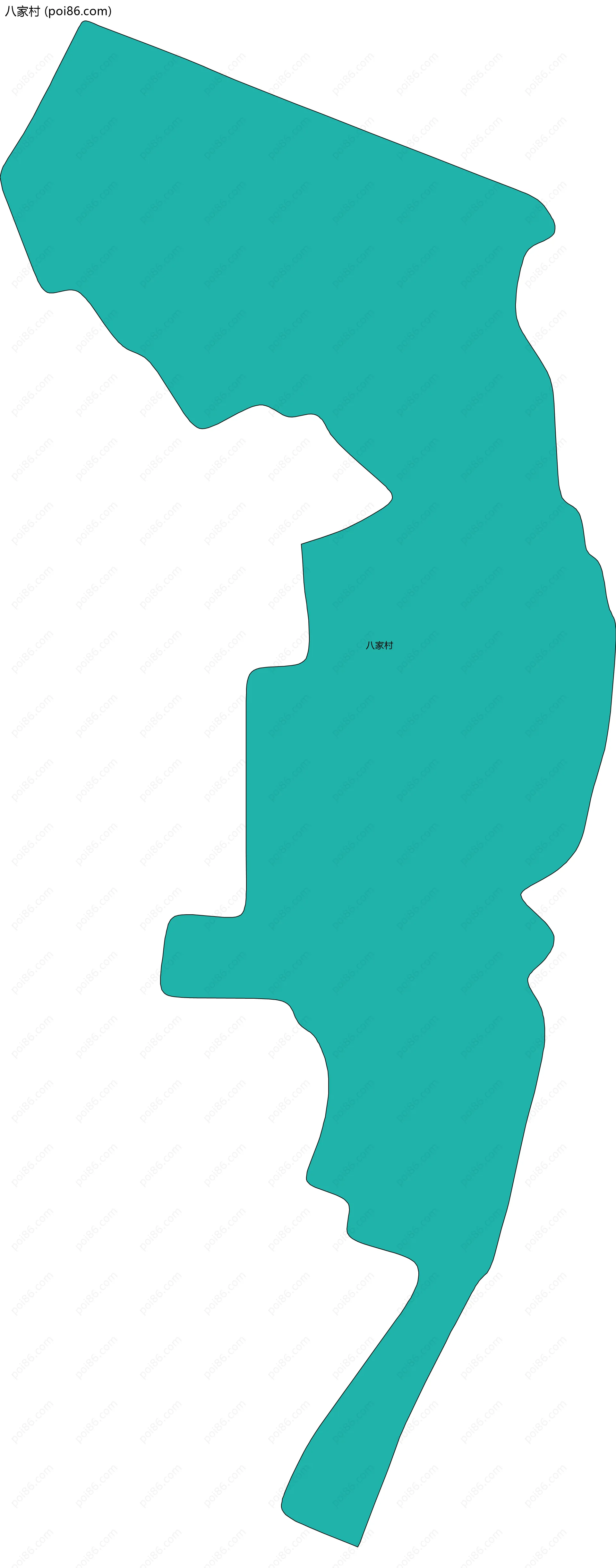 八家村边界地图