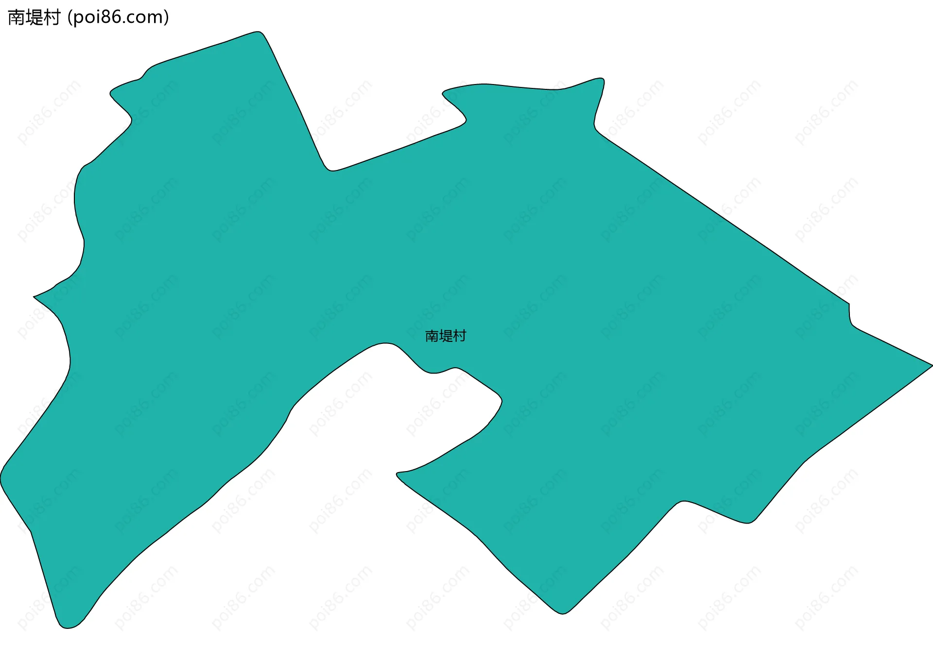 南堤村边界地图