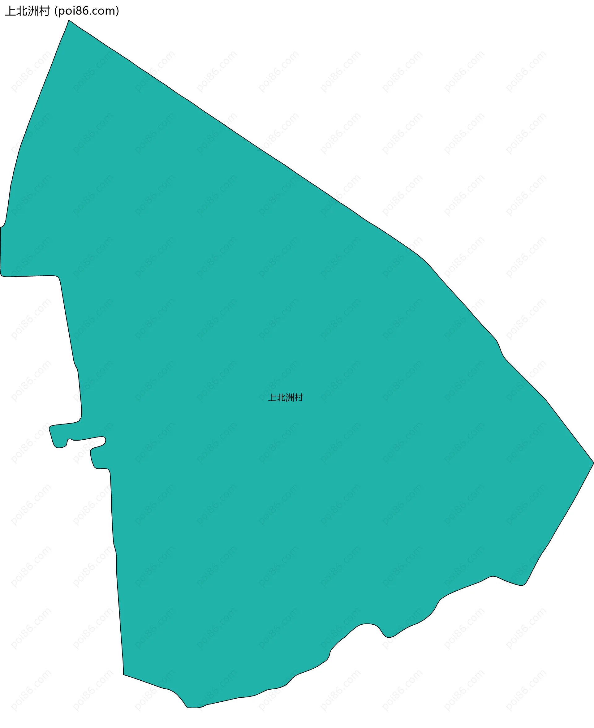 上北洲村边界地图