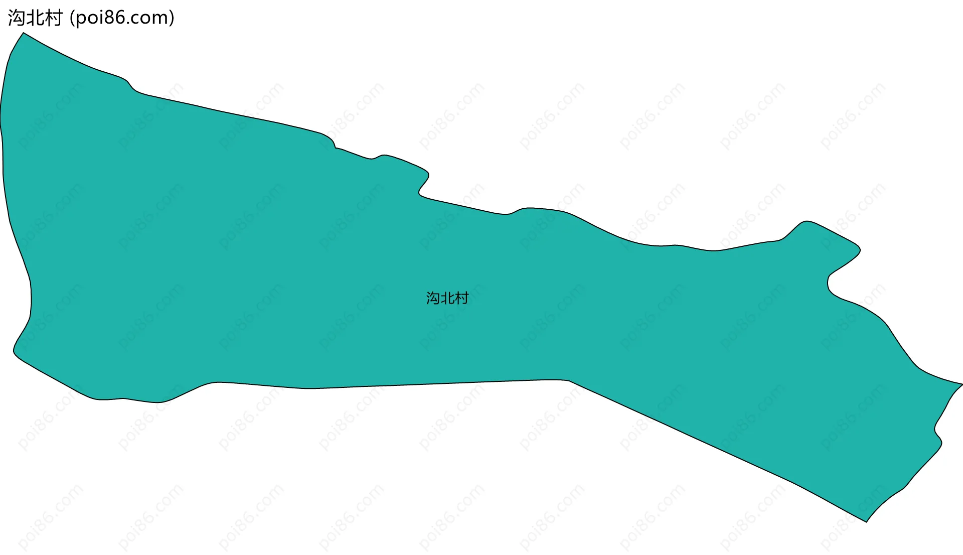 沟北村边界地图