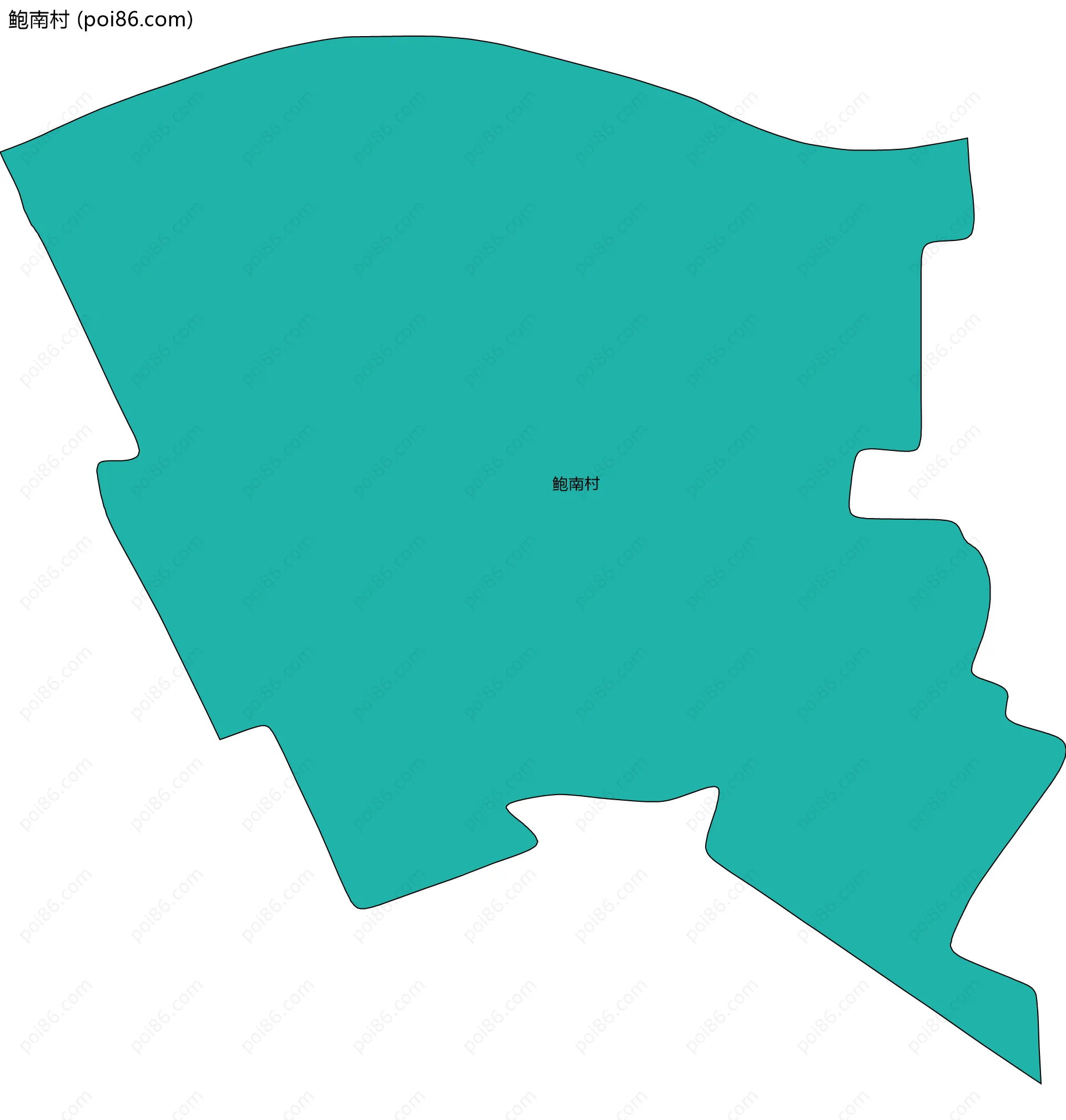 鲍南村边界地图