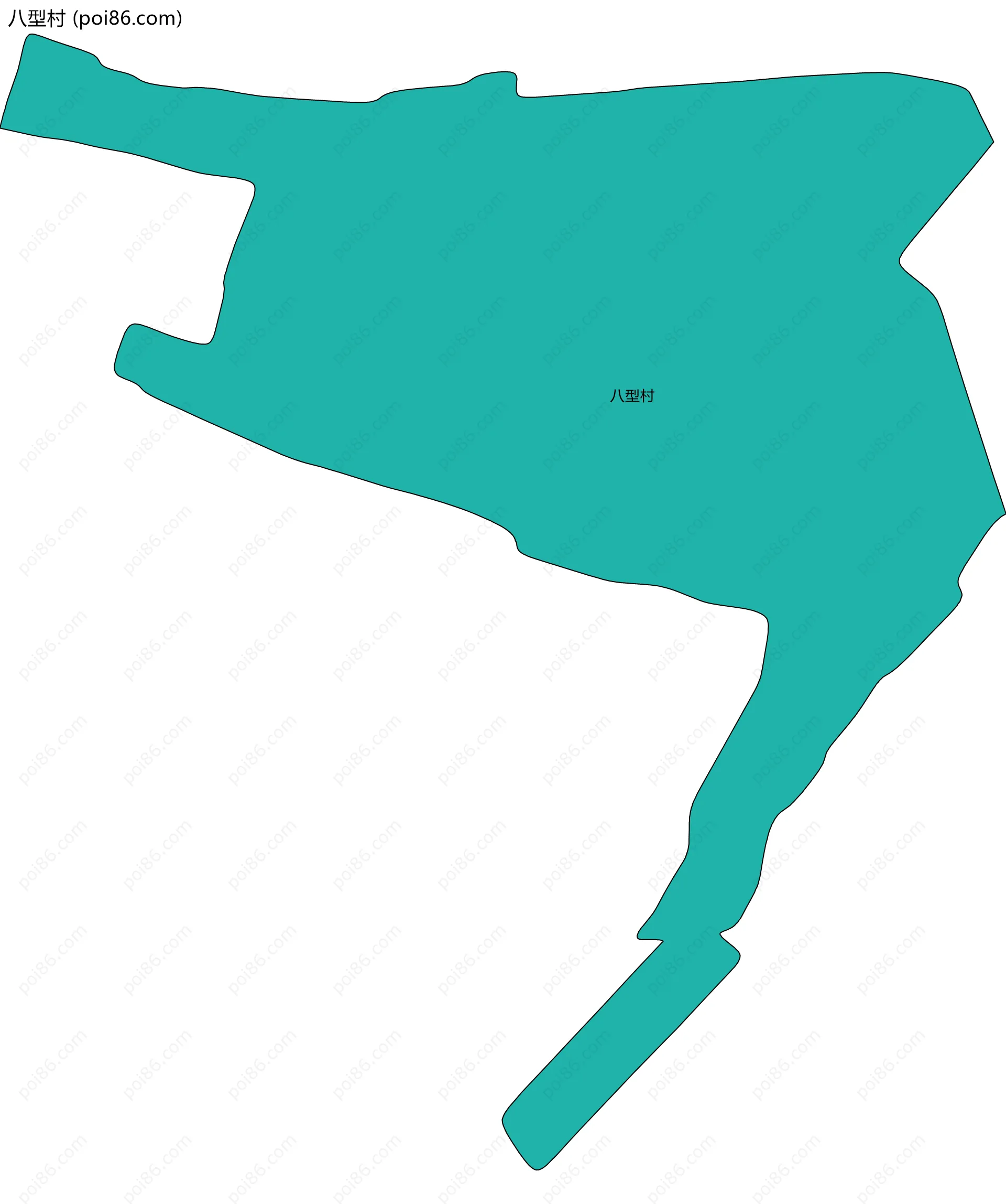 八型村边界地图