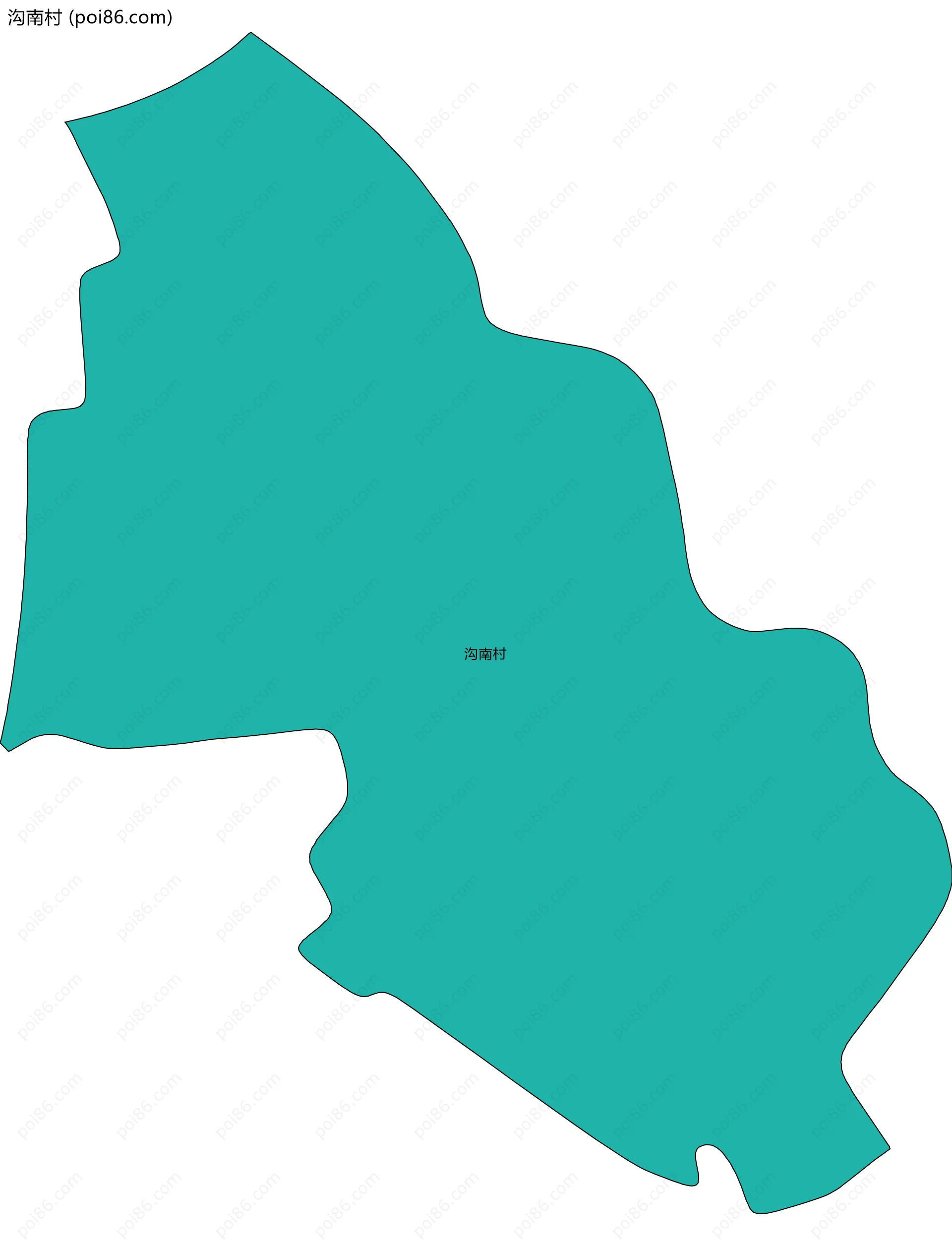 沟南村边界地图